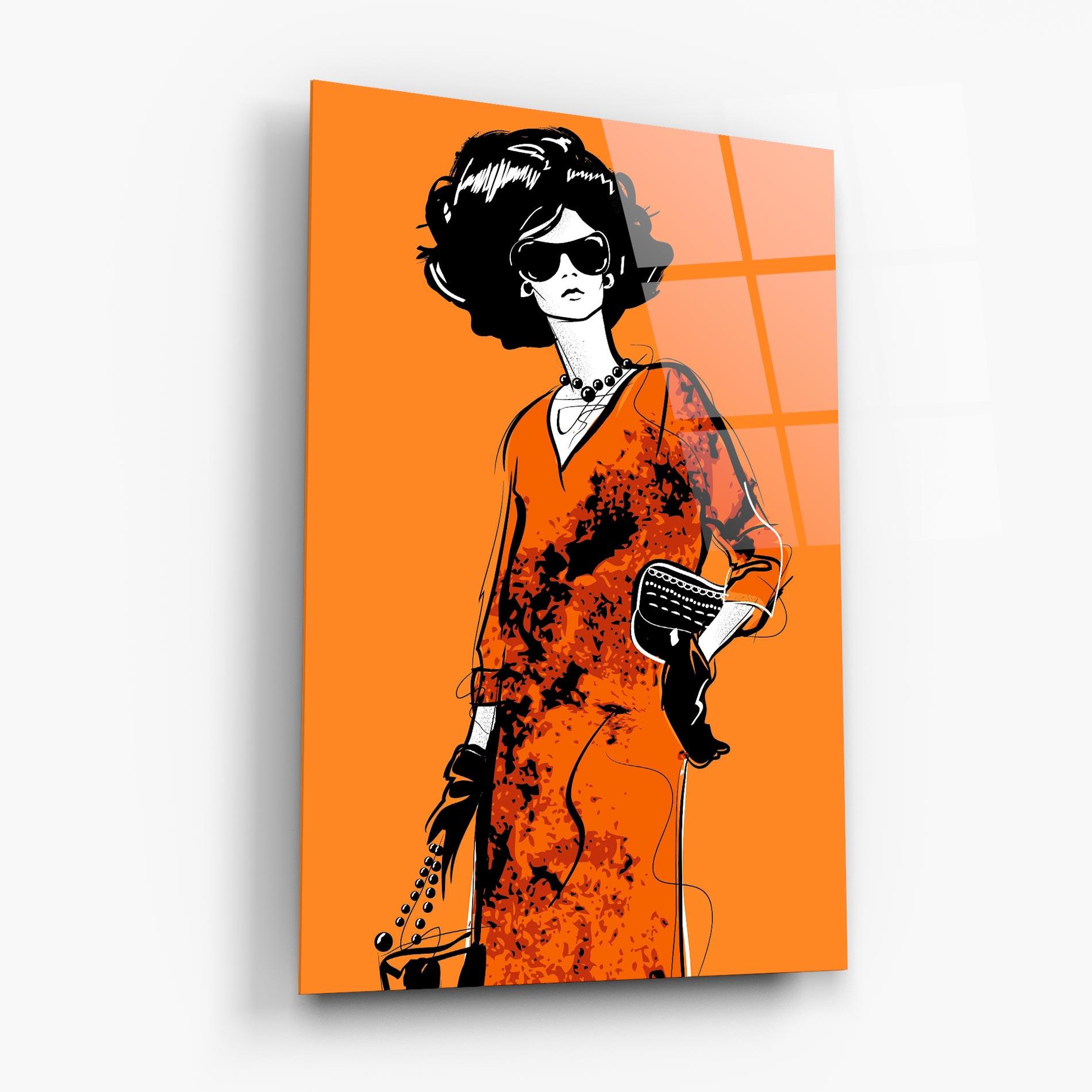 Tablou Sticla Old Orange Dress mockup 6