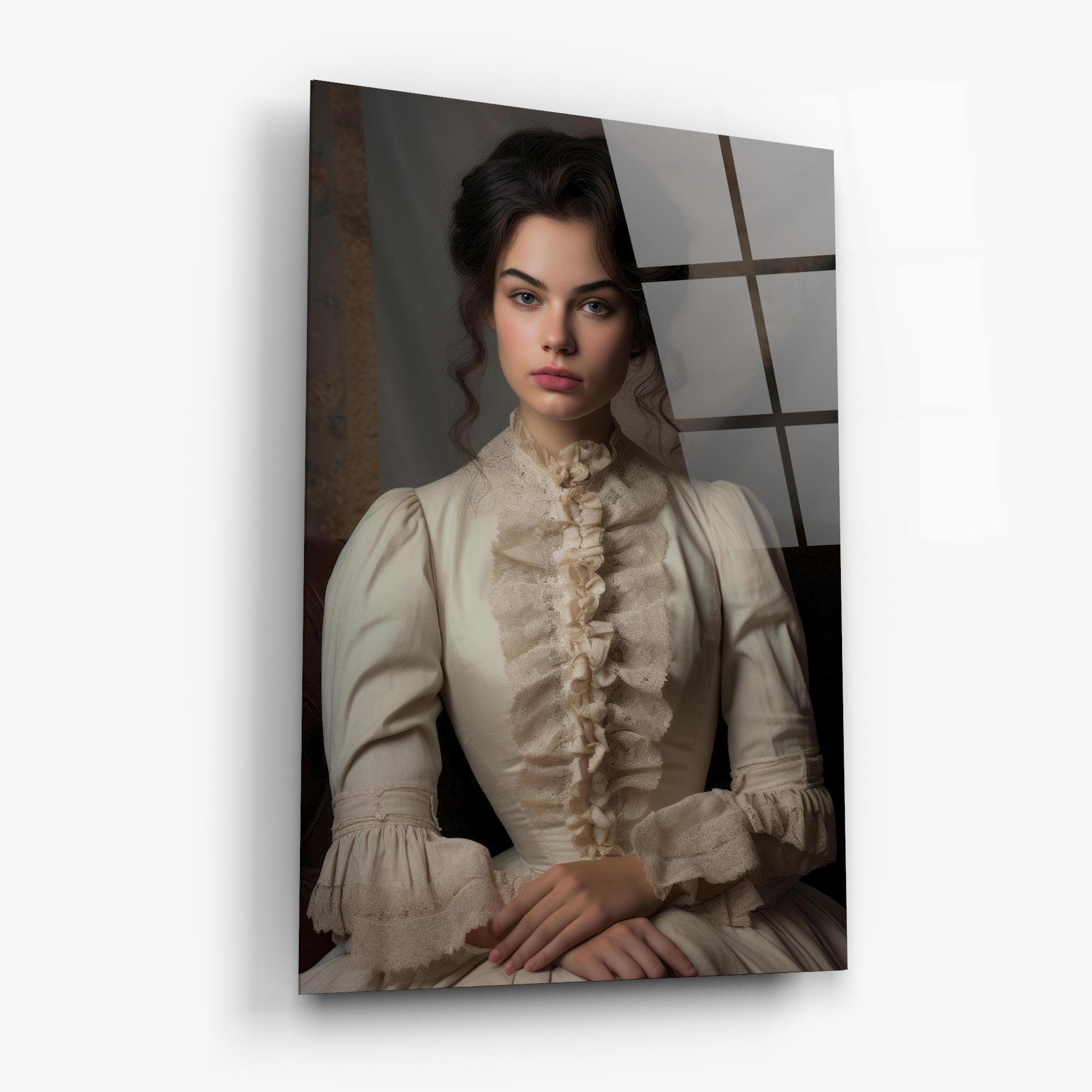 Tablou Sticla Pretty Vintage Dress mockup 6