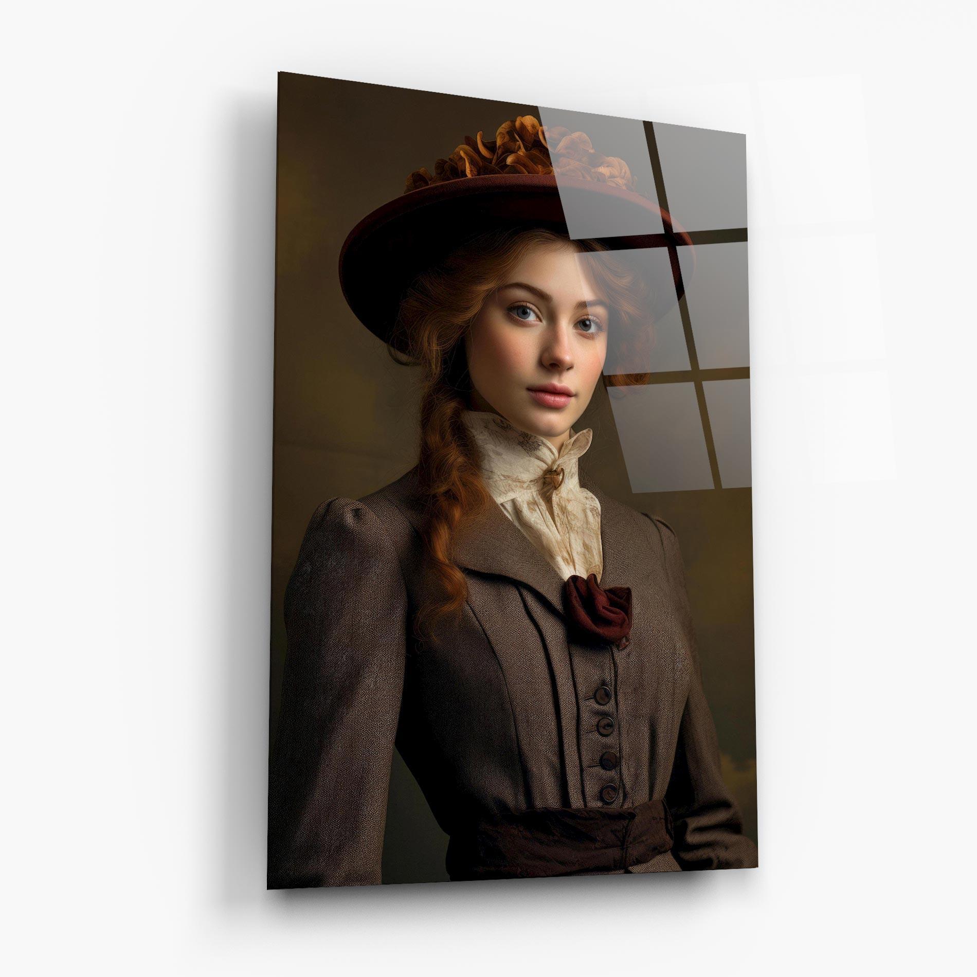 Tablou Sticla Red Orange Hat mockup 6