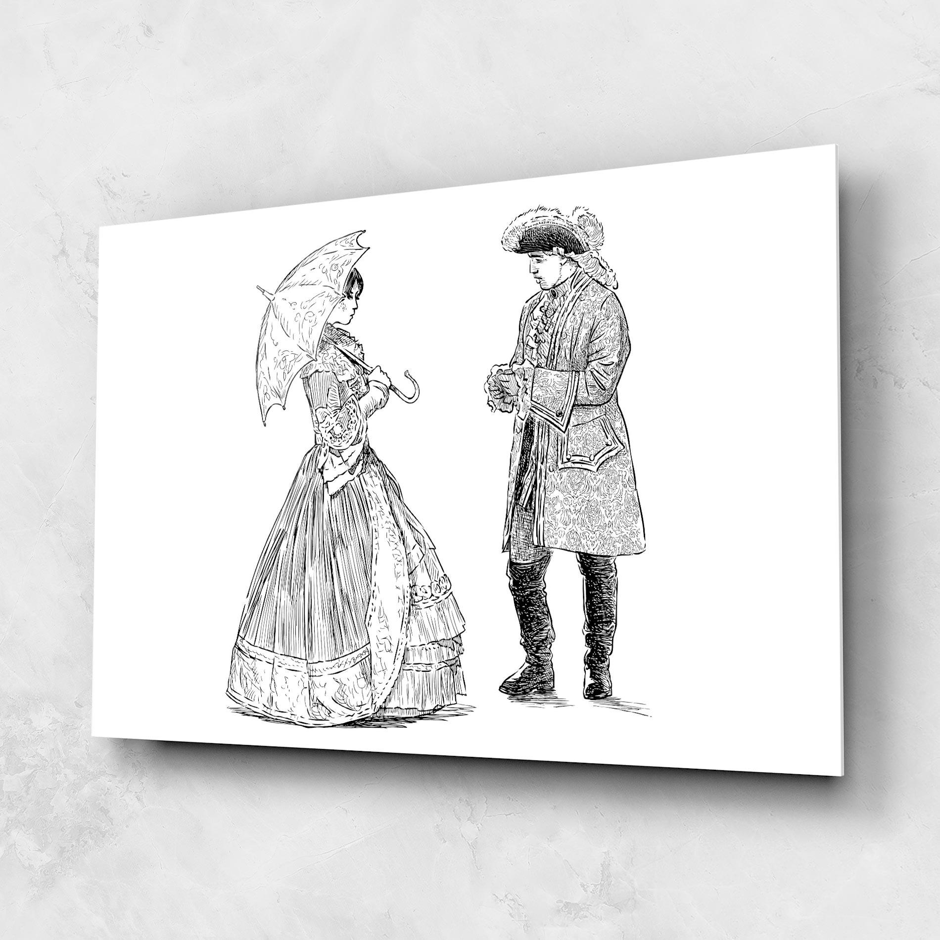 Tablou Sticla Century Couple mockup 1