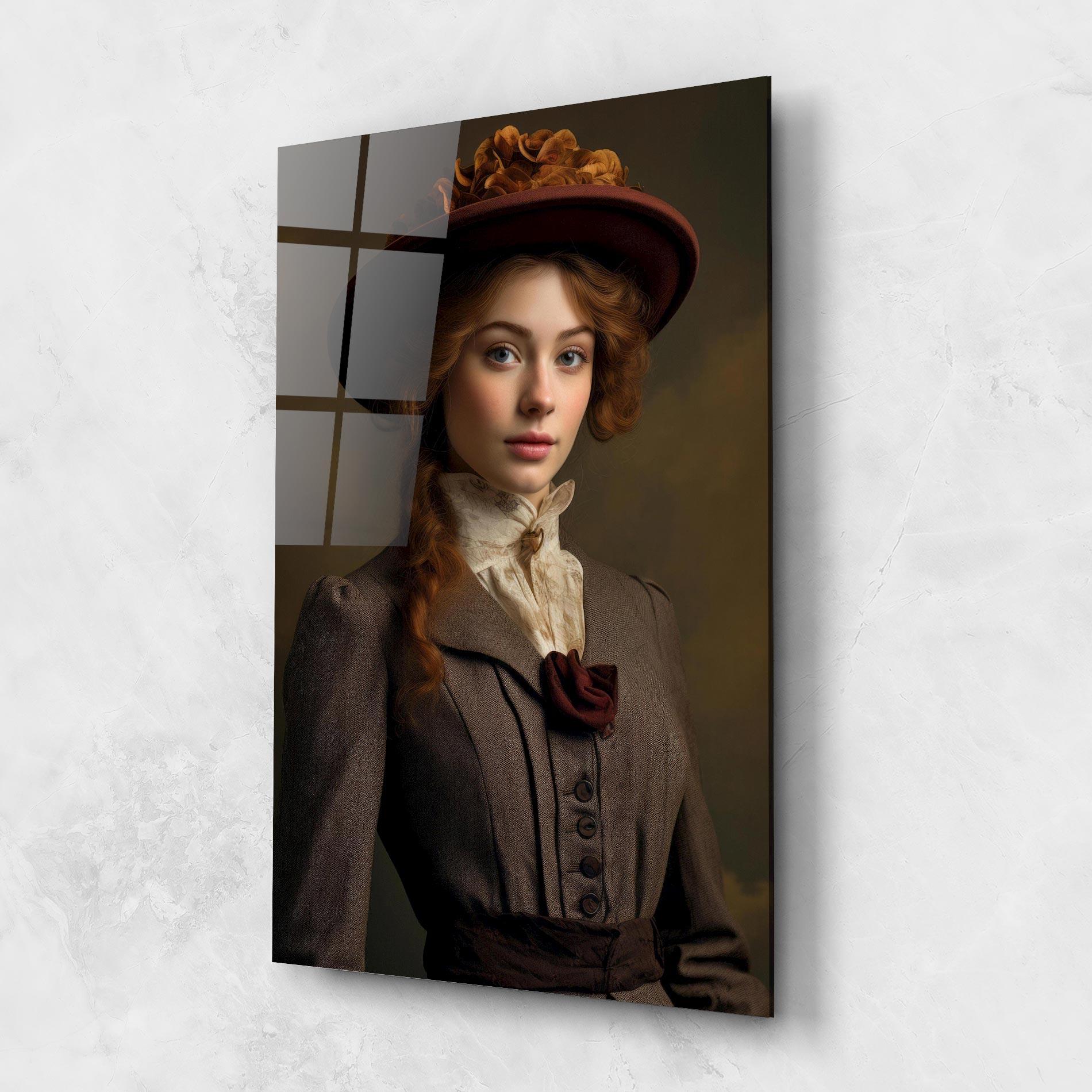 Tablou Sticla Red Orange Hat mockup 1