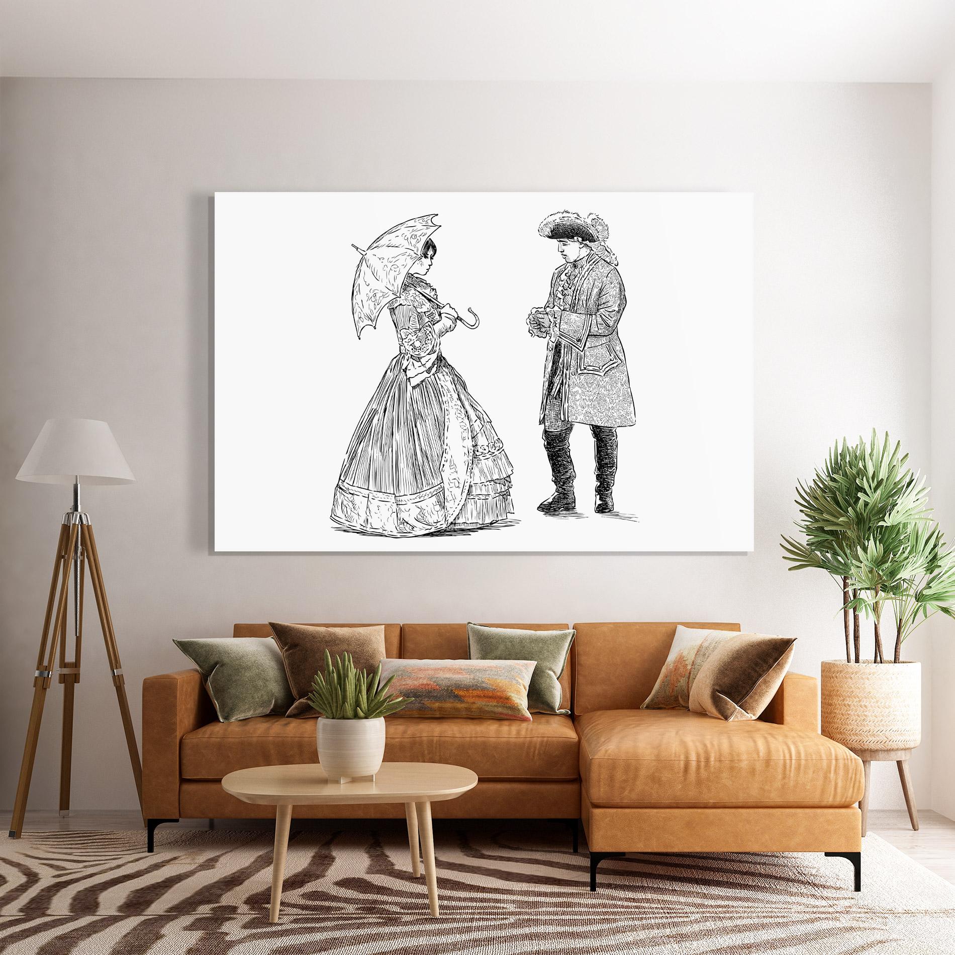 Tablou Sticla Century Couple mockup 7