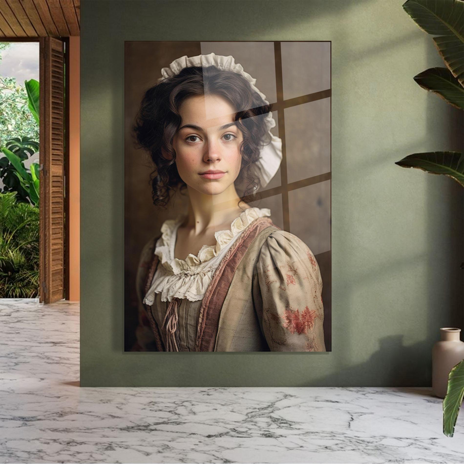 Tablou Sticla Light Green Dress mockup 7