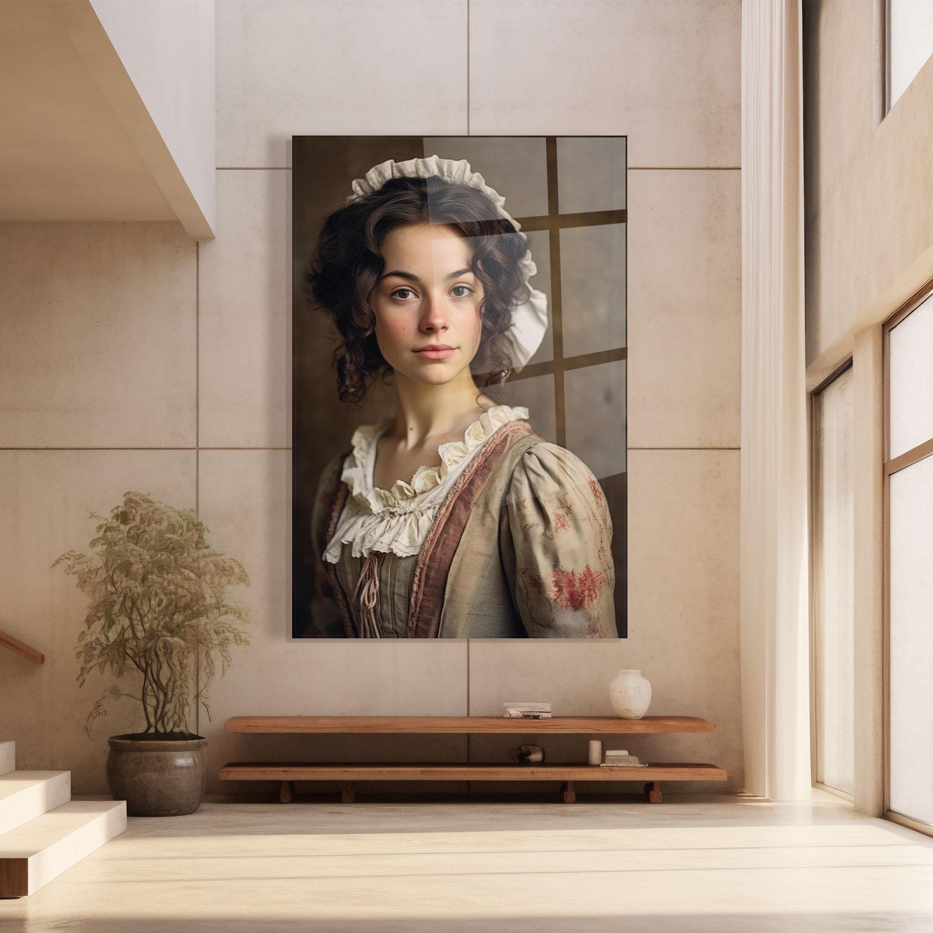 Tablou Sticla Light Green Dress mockup 8