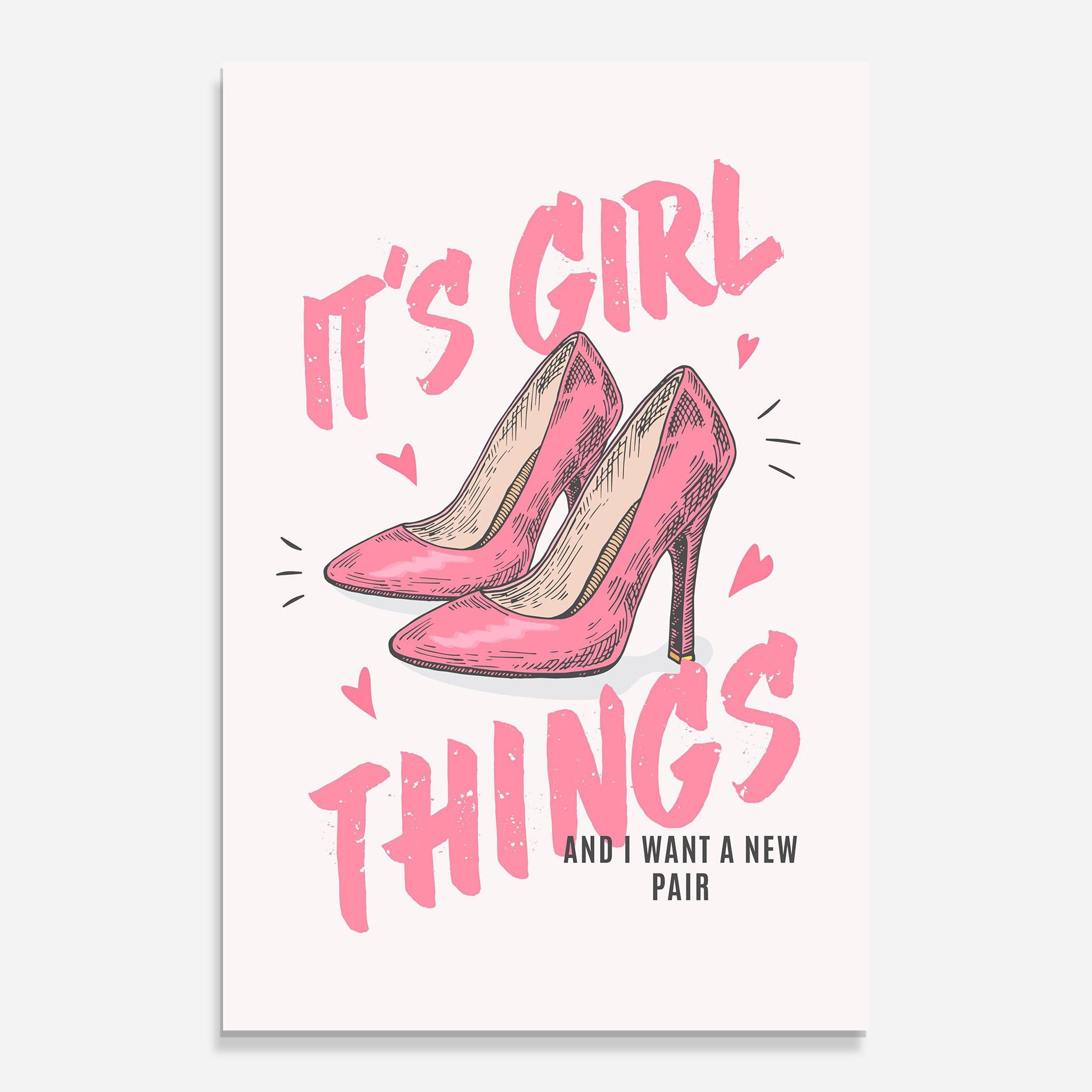 Tablou Sticla Girl Things mockup 0
