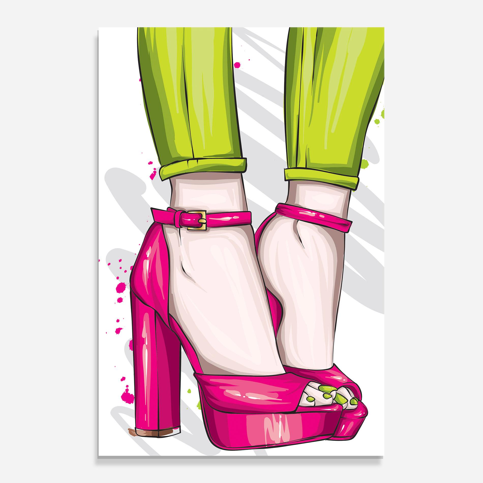 Tablou Sticla Green Nails mockup 0