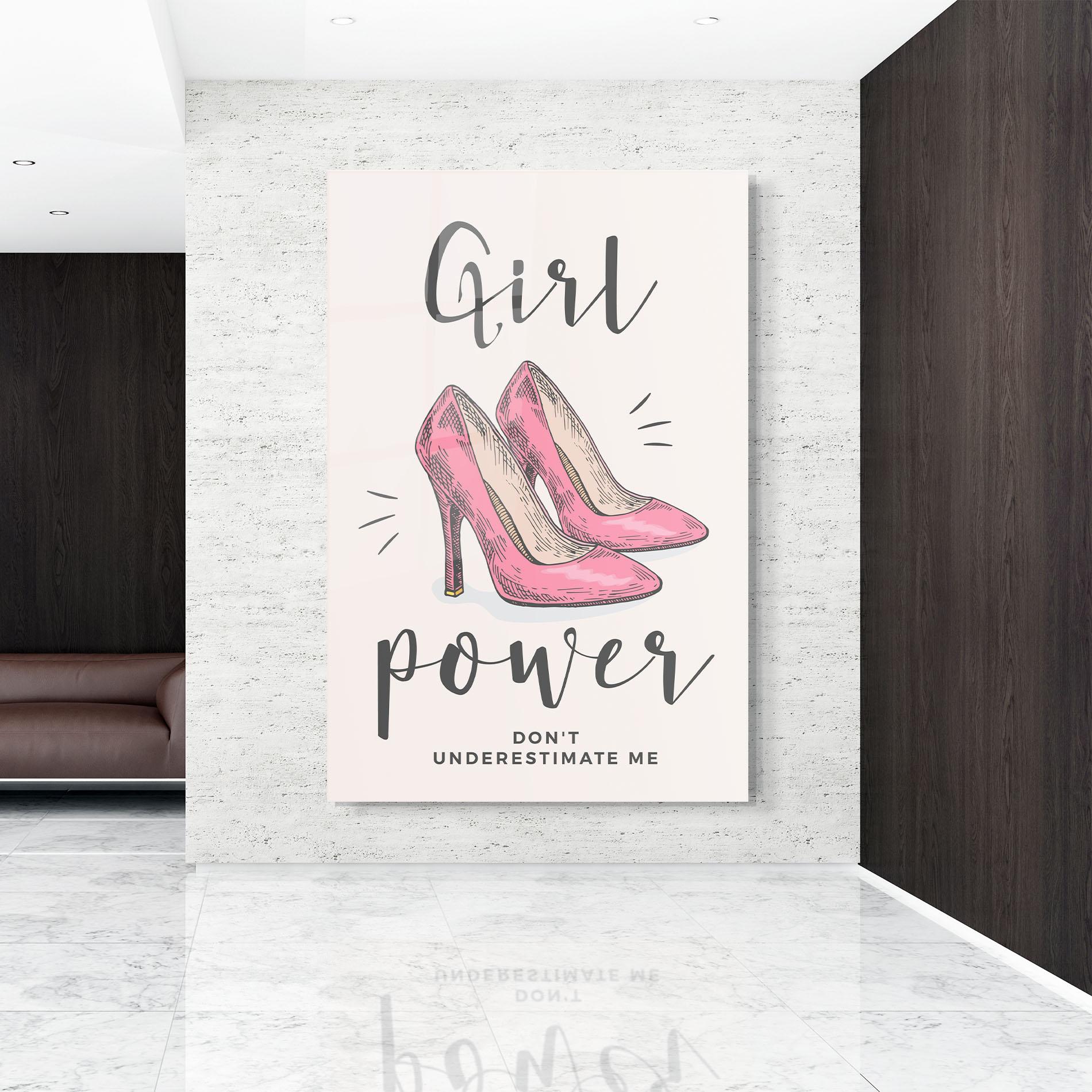 Tablou Sticla Girl Power mockup 9