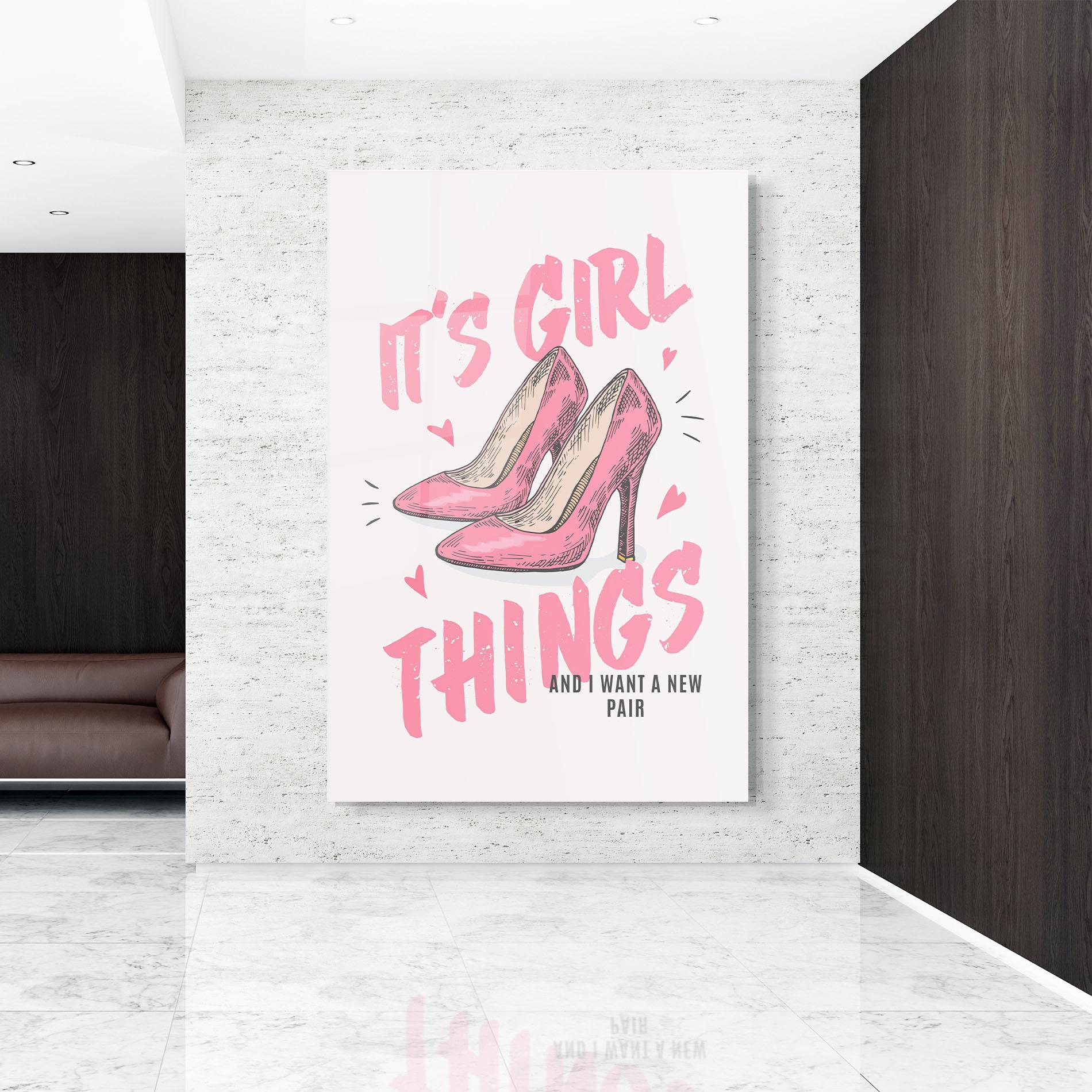 Tablou Sticla Girl Things mockup 9
