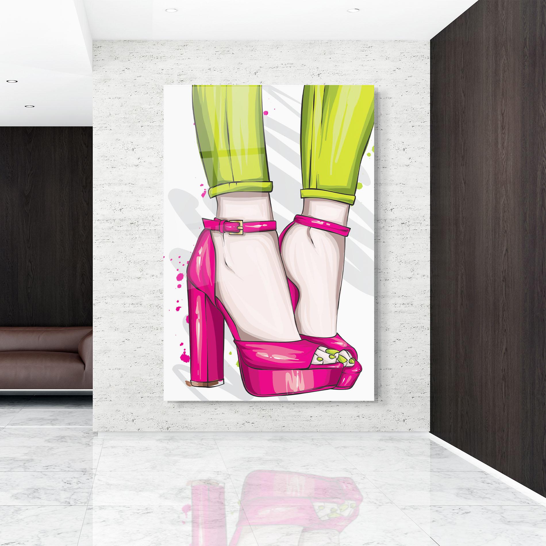 Tablou Sticla Green Nails mockup 9