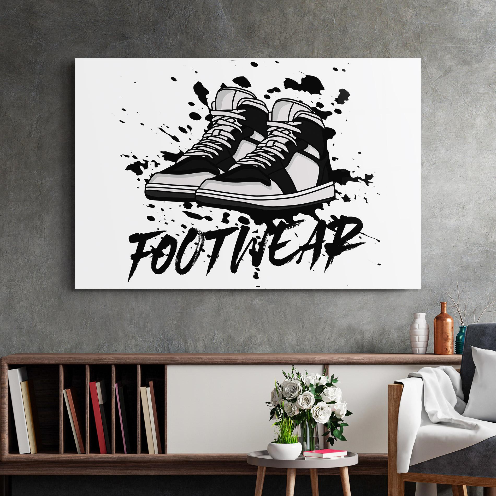 Tablou Sticla Black Footwear mockup 2