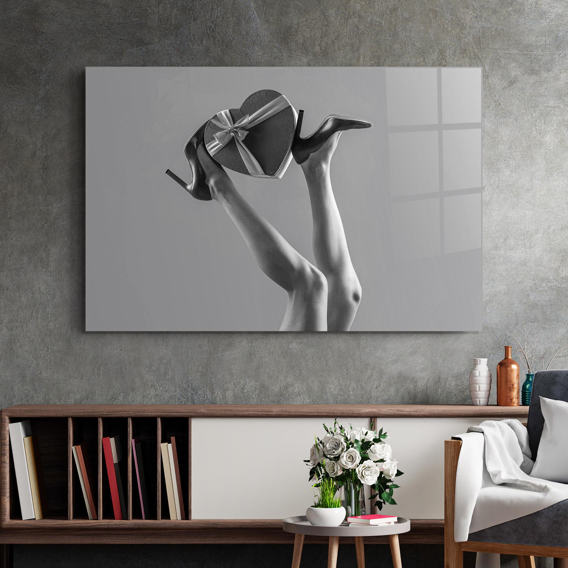 Tablou Sticla Heart Shaped Gift mockup 2