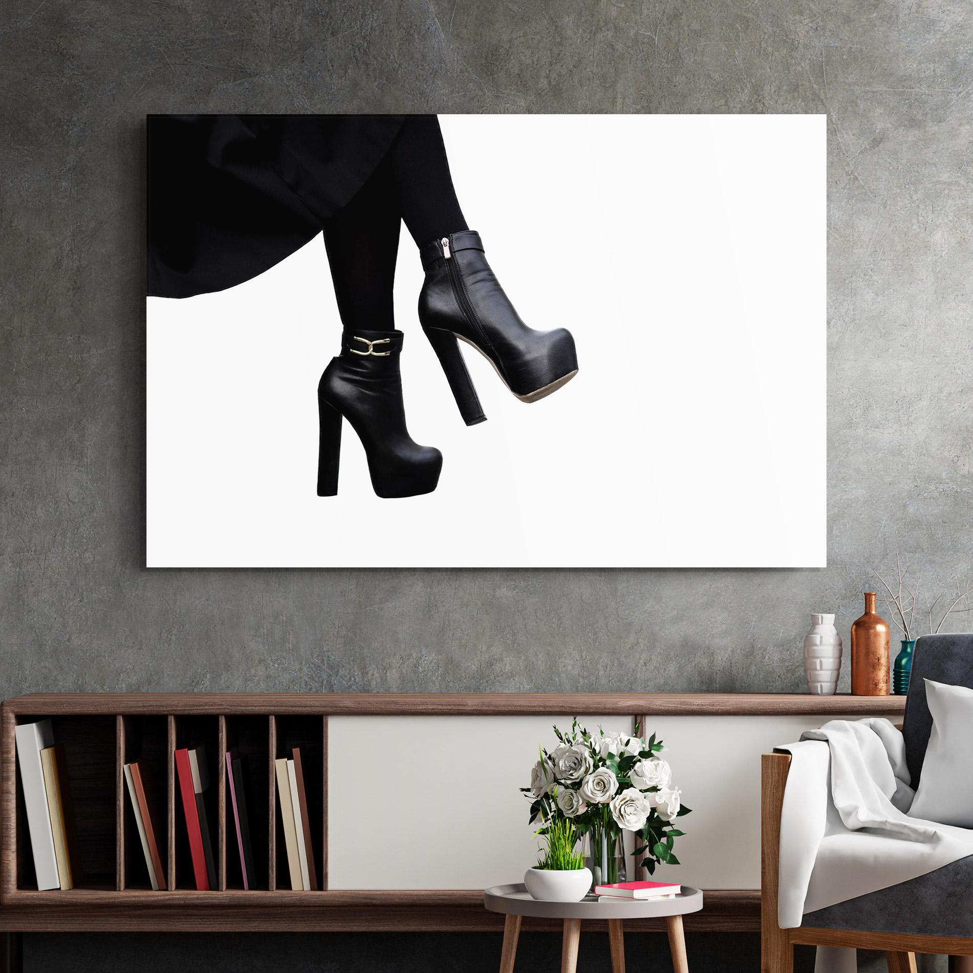 Tablou Sticla High Heeled Boots mockup 2
