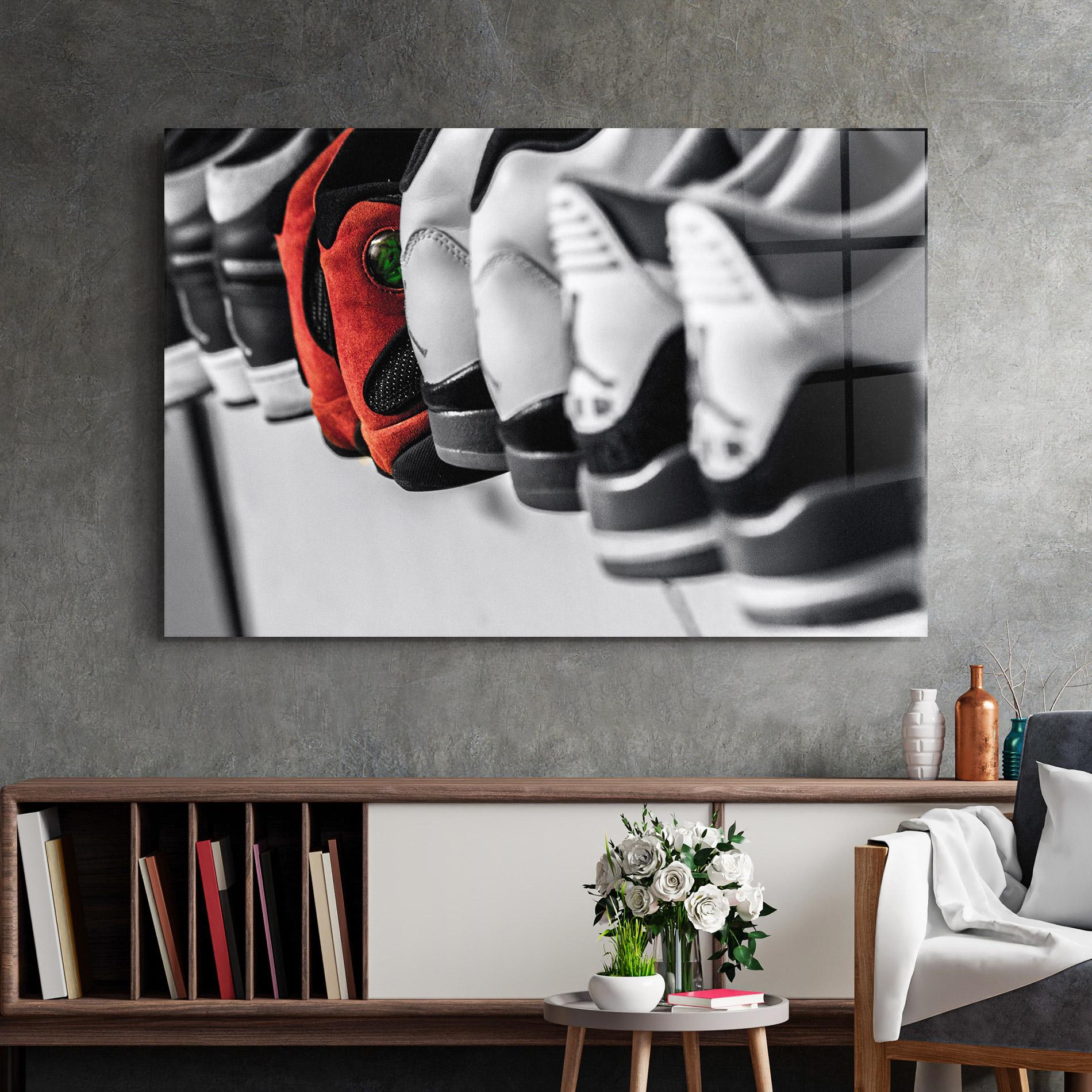 Tablou Sticla Shoes Mix mockup 2