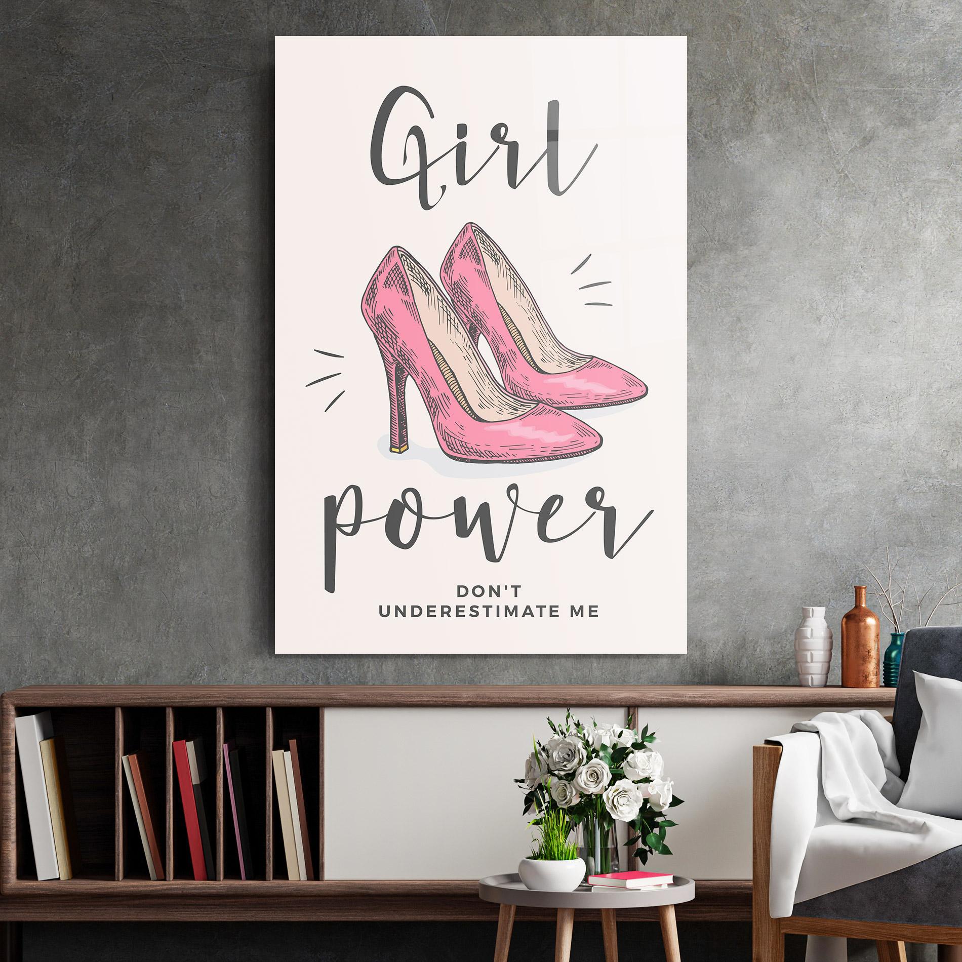 Tablou Sticla Girl Power mockup 2
