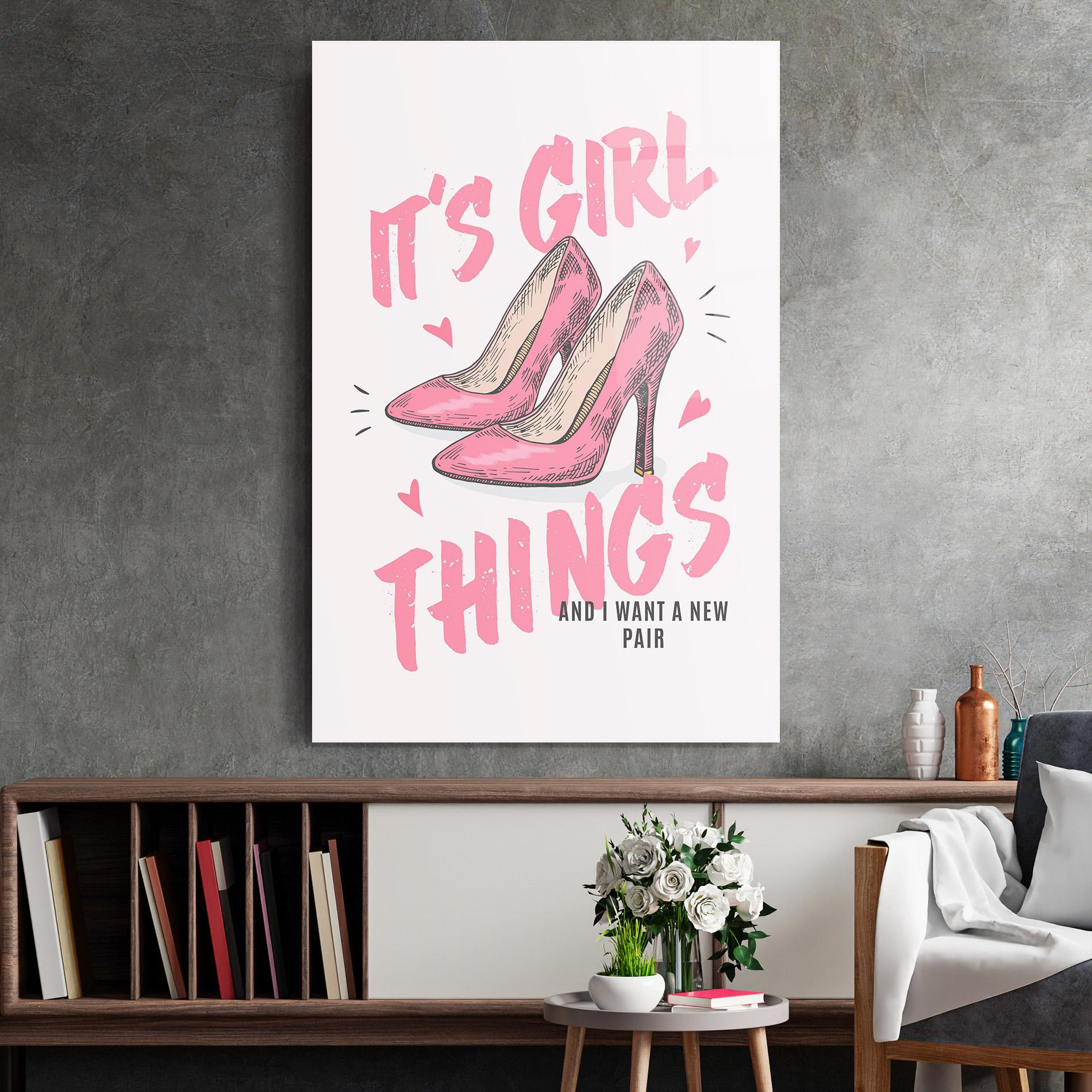 Tablou Sticla Girl Things mockup 2