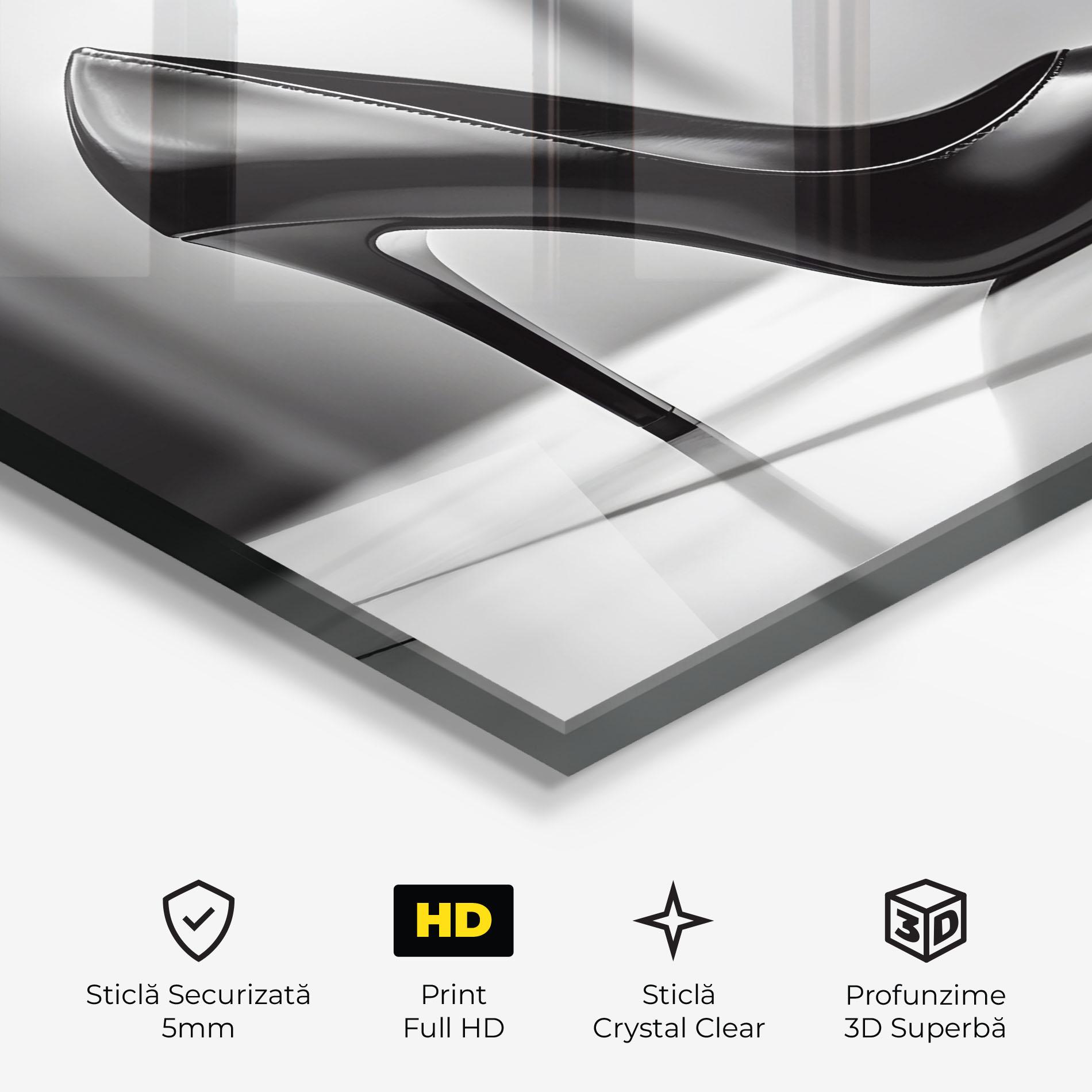 Tablou Sticla Black Unique Design mockup 3