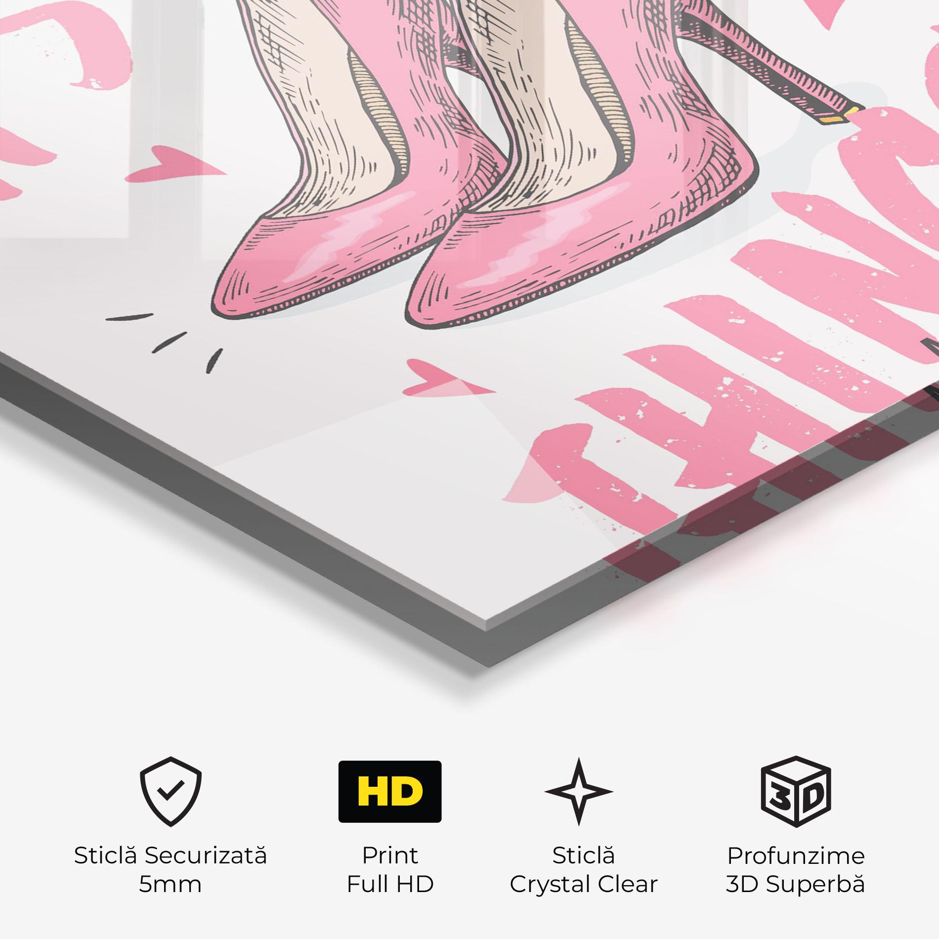 Tablou Sticla Girl Things mockup 3