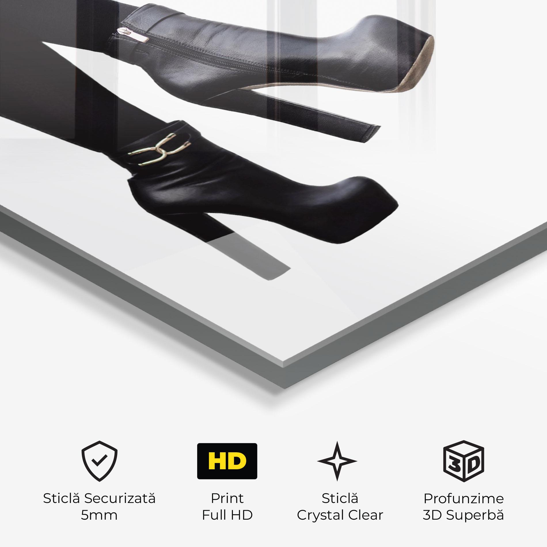 Tablou Sticla High Heeled Boots mockup 3