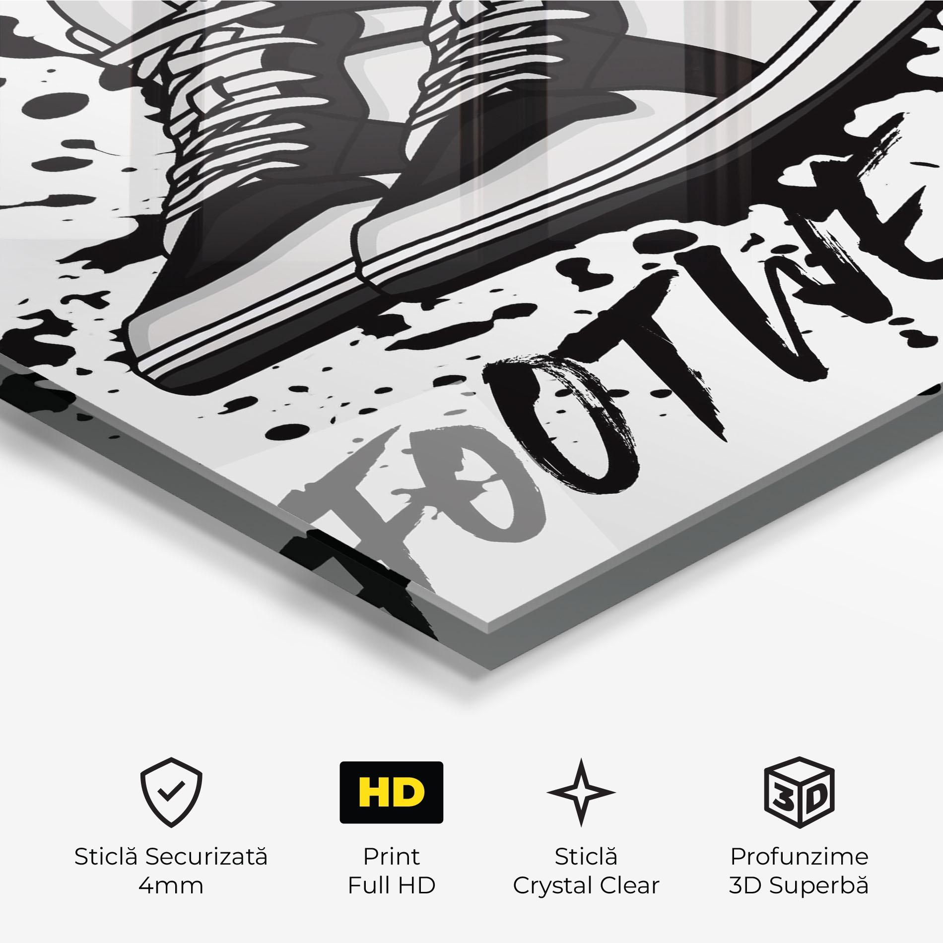 Tablou Sticla Black Footwear mockup 3
