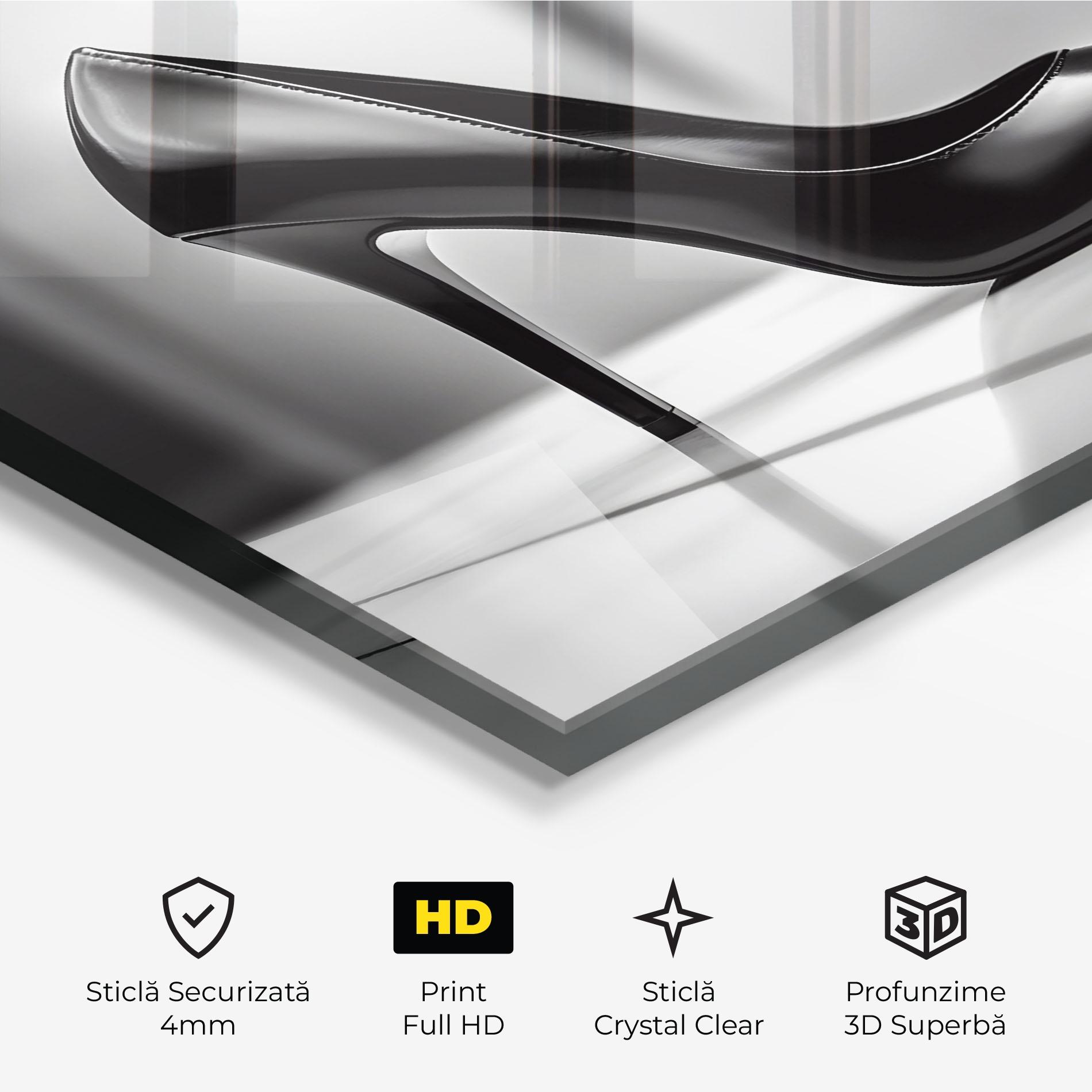 Tablou Sticla Black Unique Design mockup 3