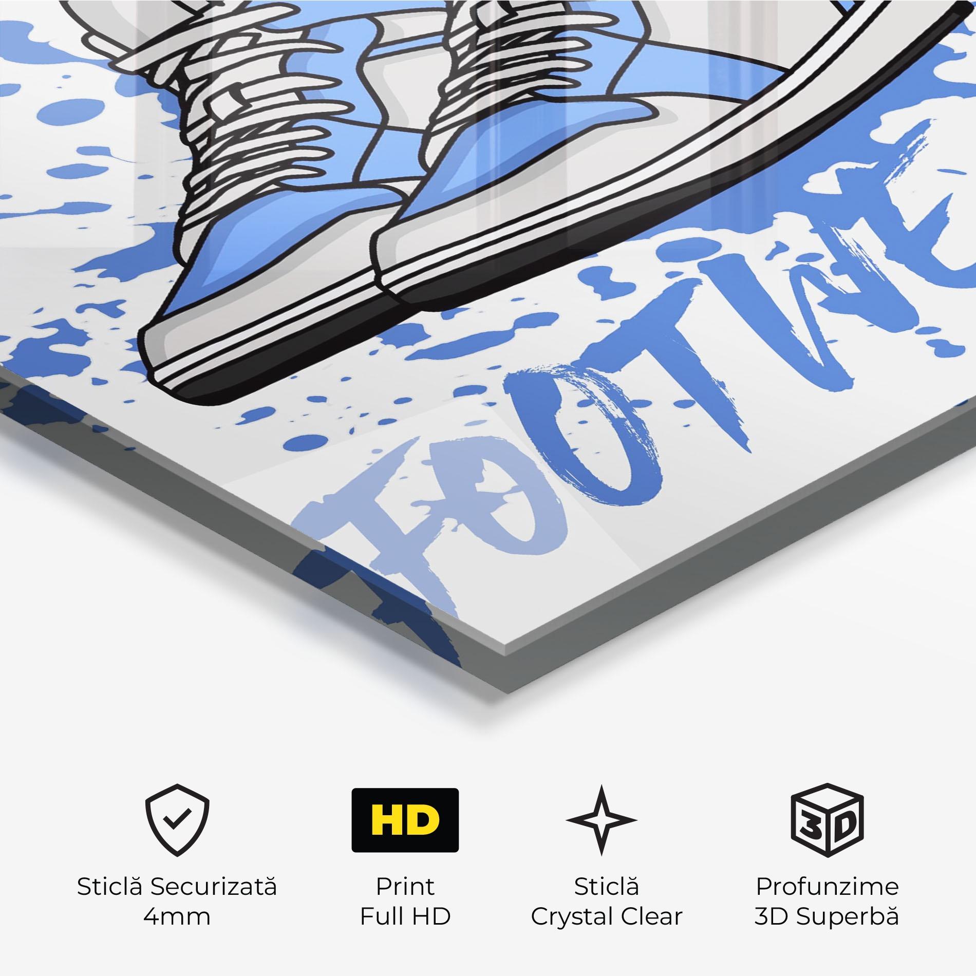 Tablou Sticla Blue Footwear mockup 3