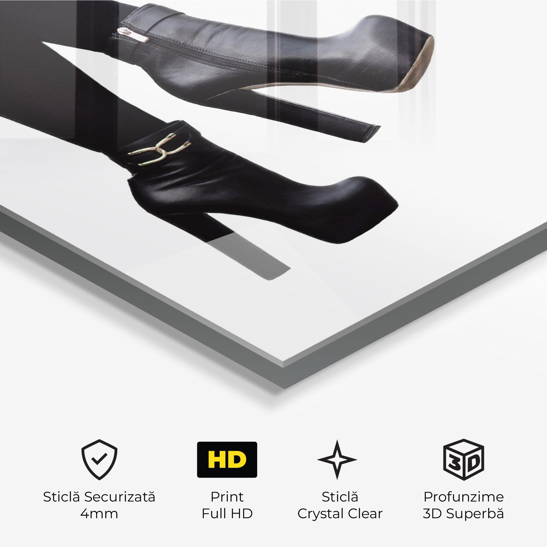 Tablou Sticla High Heeled Boots mockup 3