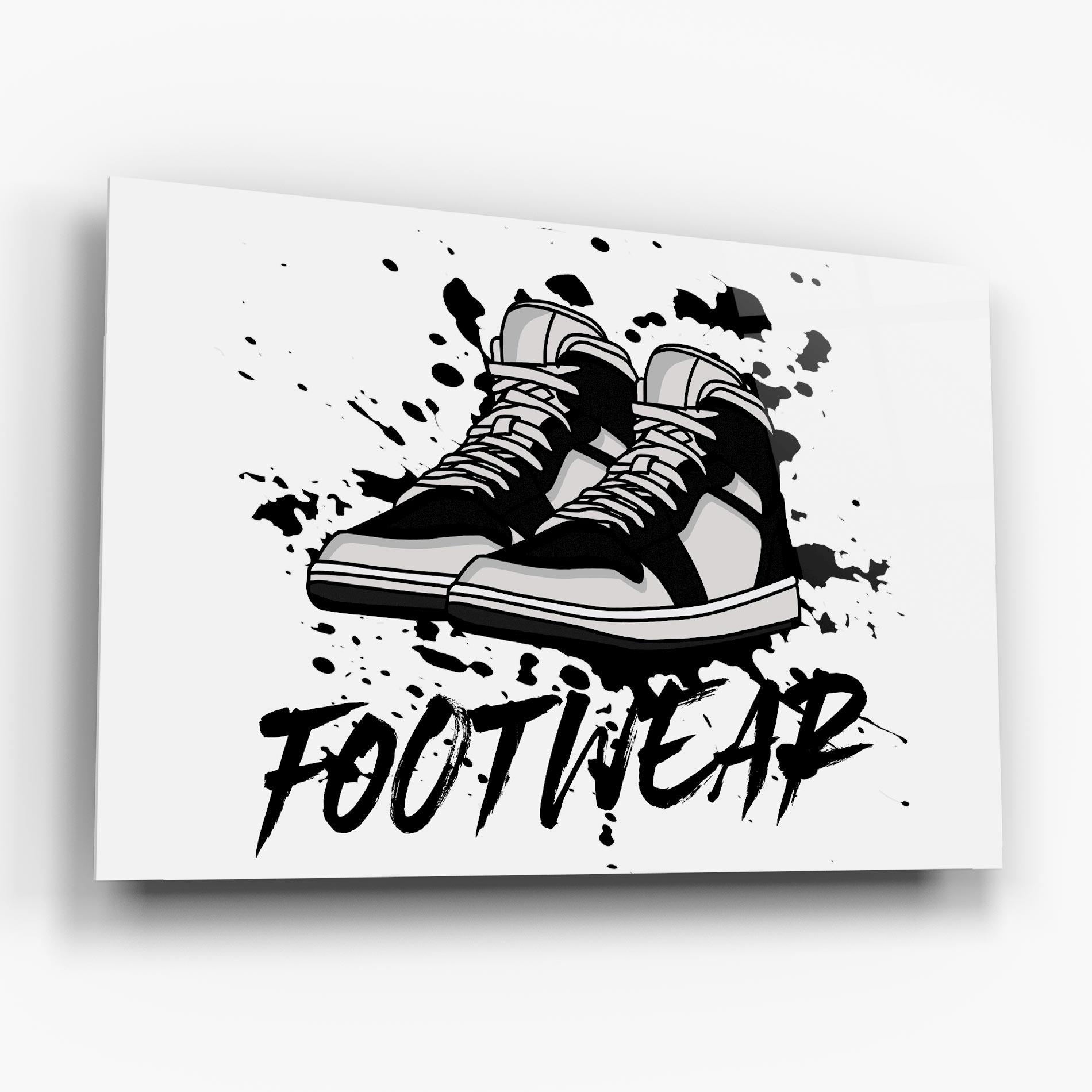 Tablou Sticla Black Footwear mockup 6