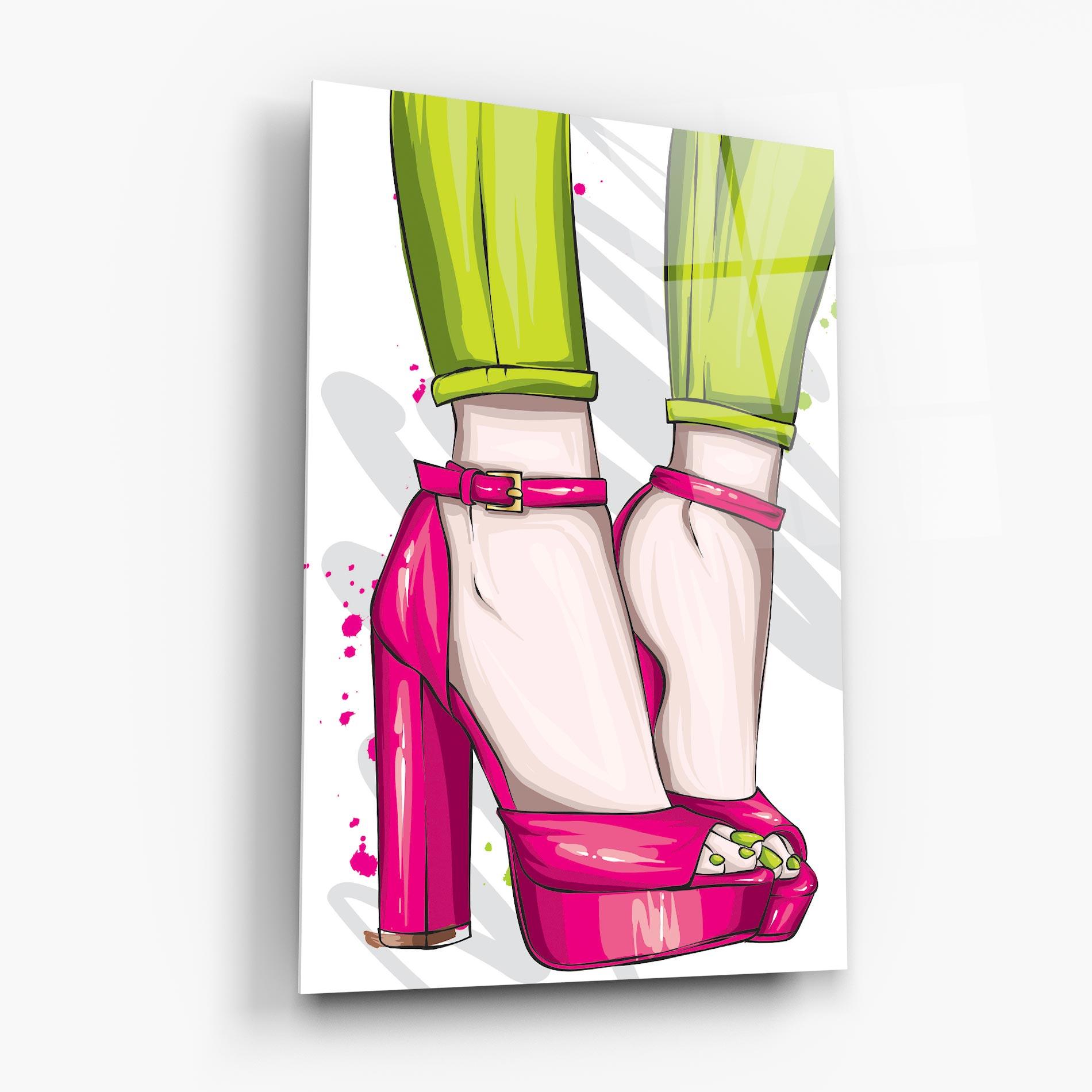 Tablou Sticla Green Nails mockup 6