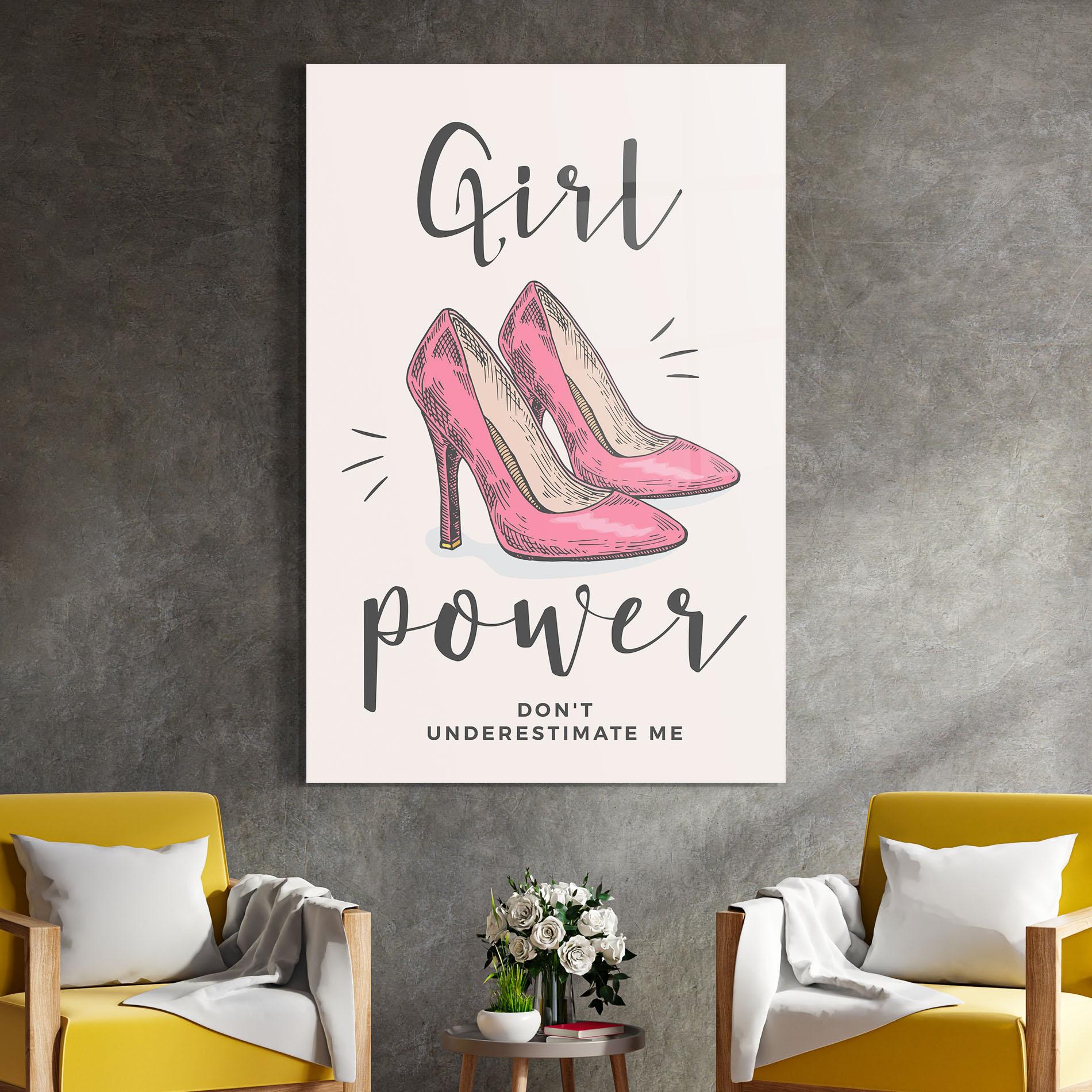 Tablou Sticla Girl Power mockup 4