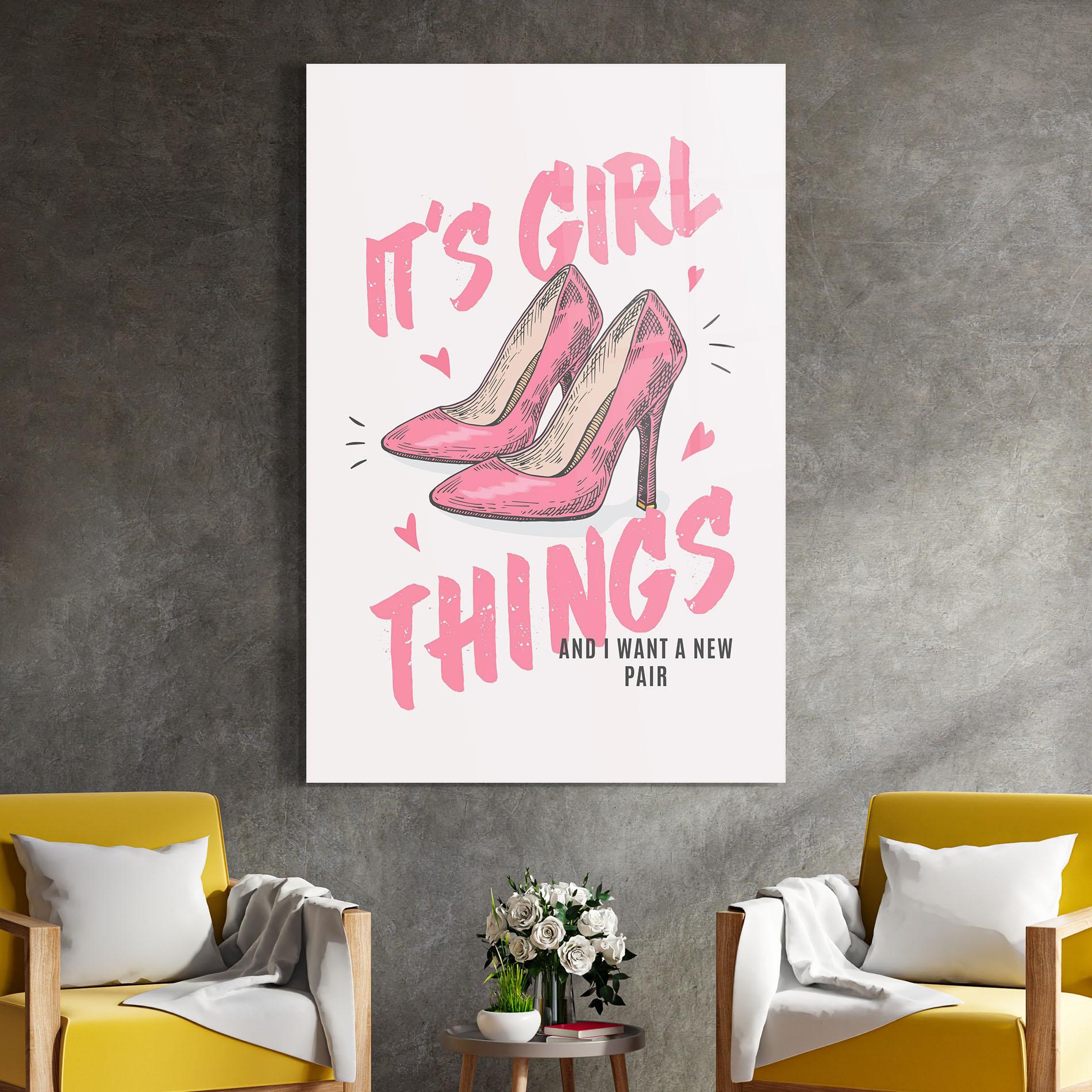 Tablou Sticla Girl Things mockup 4
