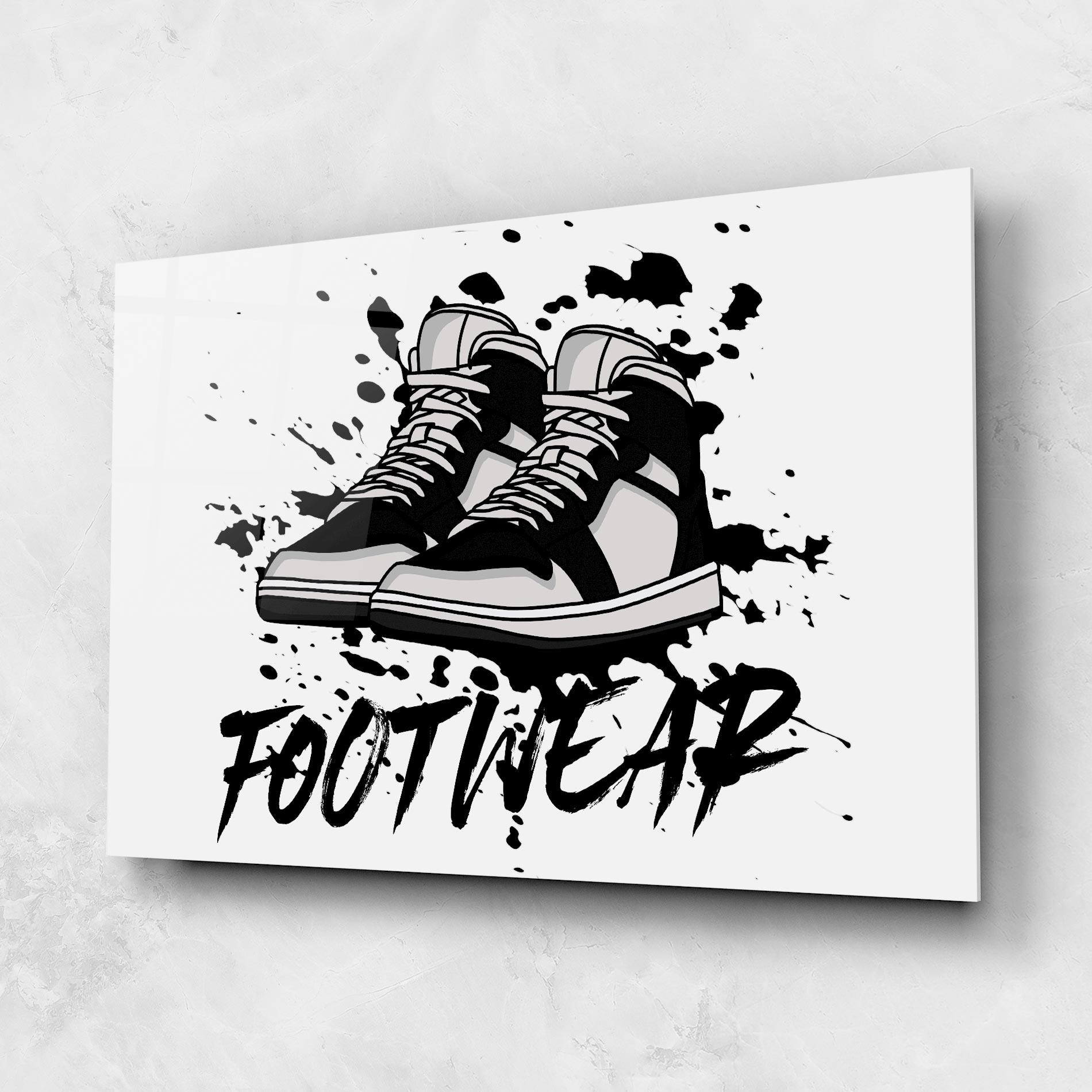 Tablou Sticla Black Footwear mockup 1