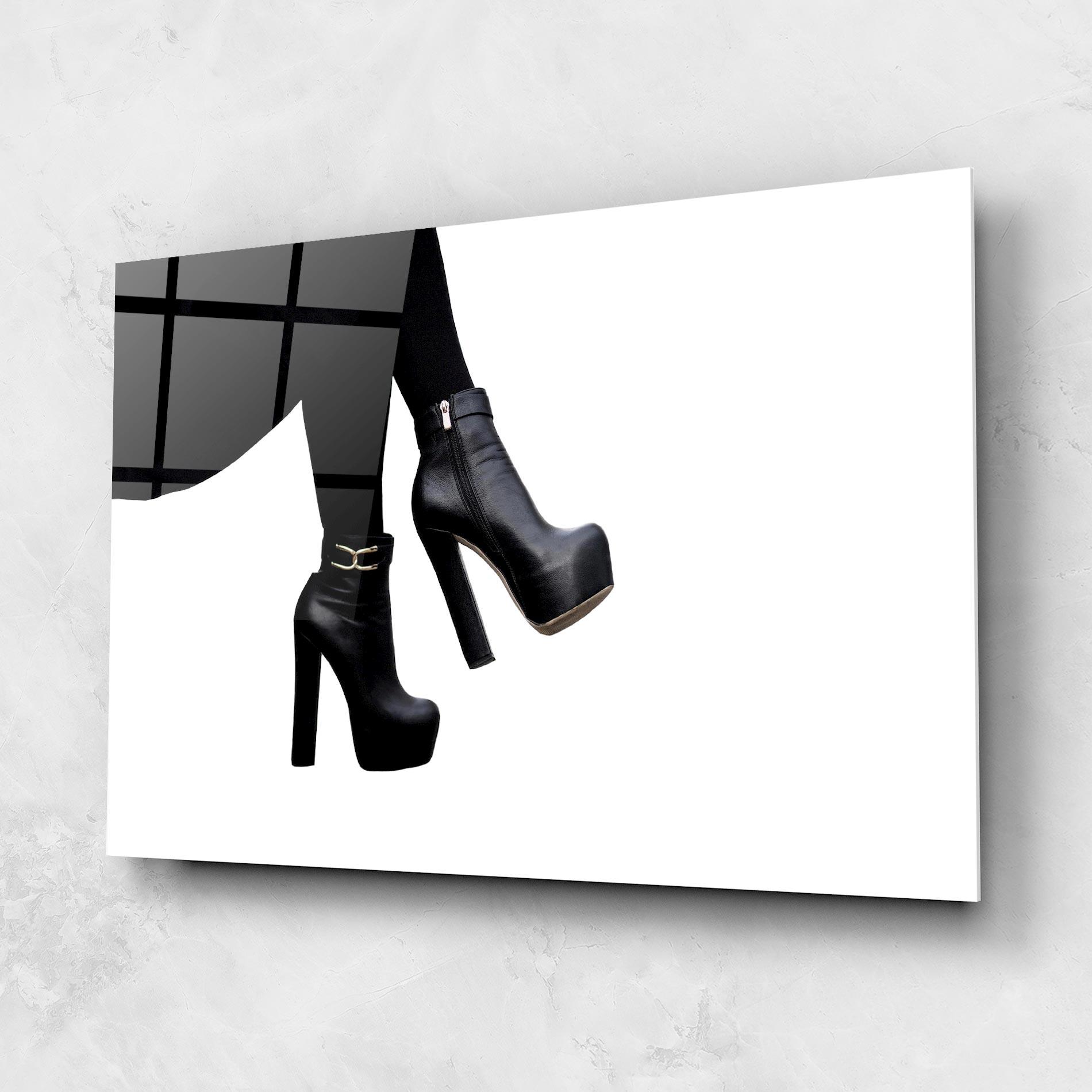 Tablou Sticla High Heeled Boots mockup 1