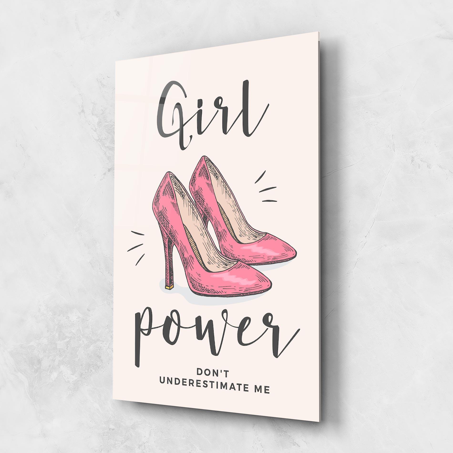 Tablou Sticla Girl Power mockup 1