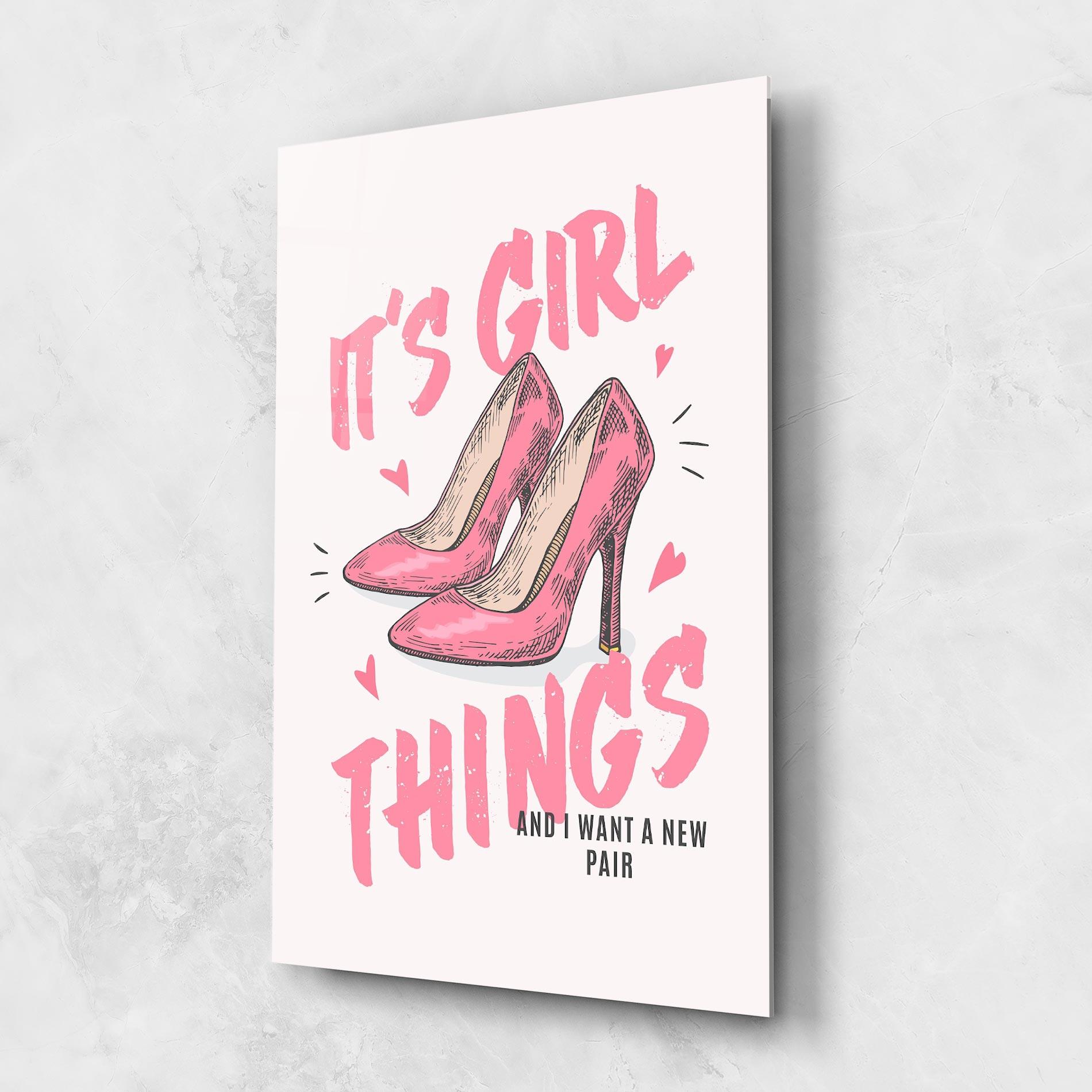 Tablou Sticla Girl Things mockup 1