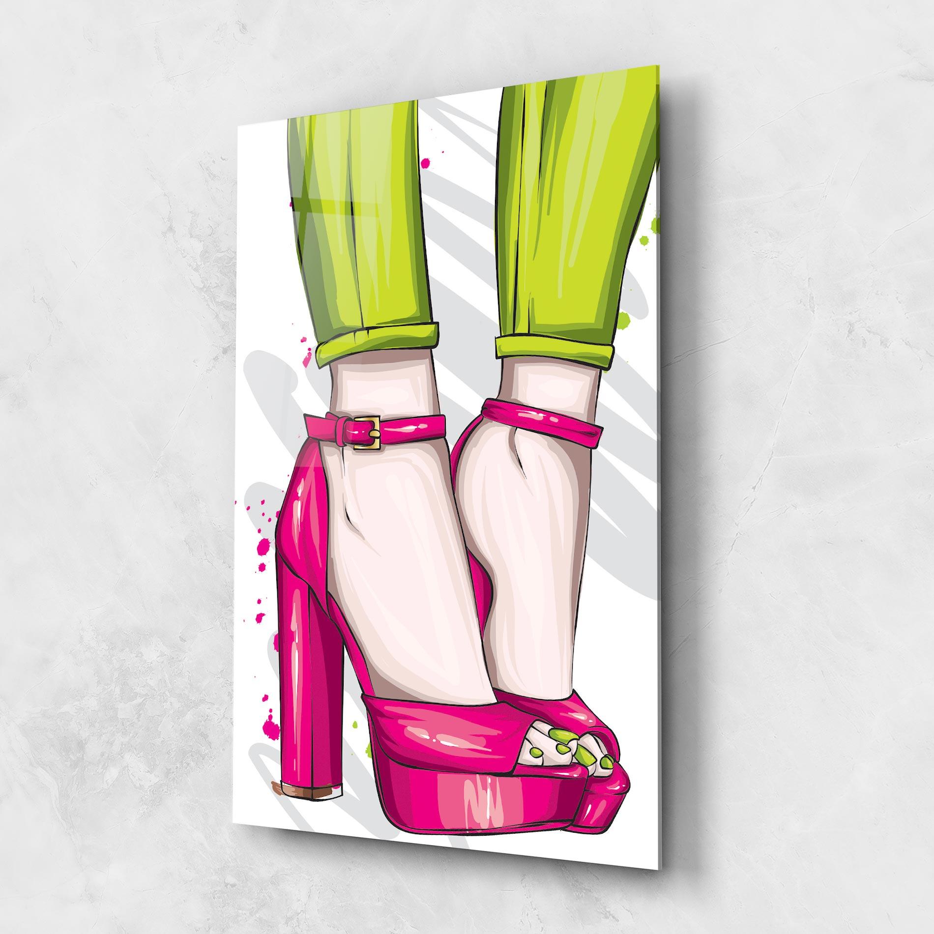 Tablou Sticla Green Nails mockup 1