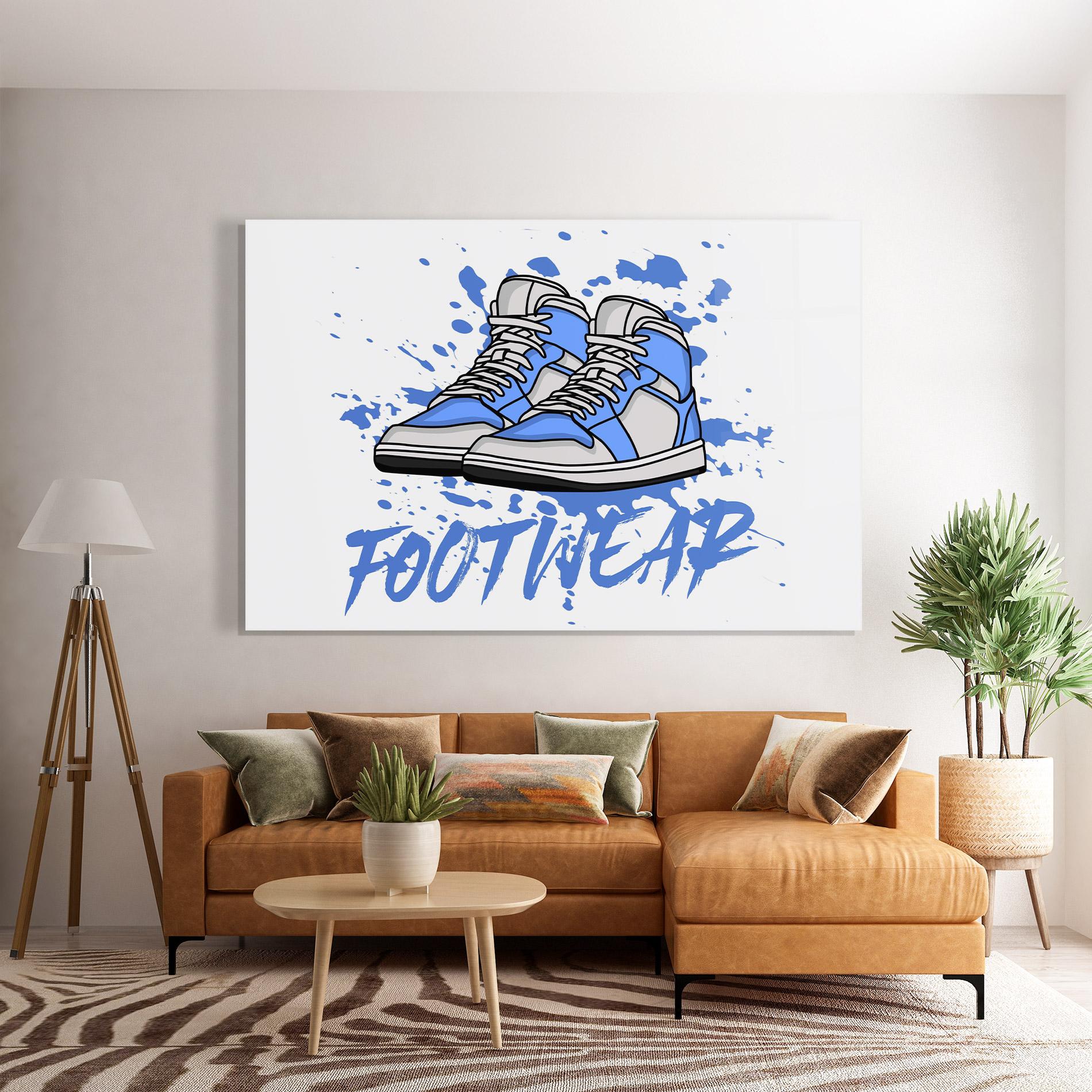 Tablou Sticla Blue Footwear mockup 7