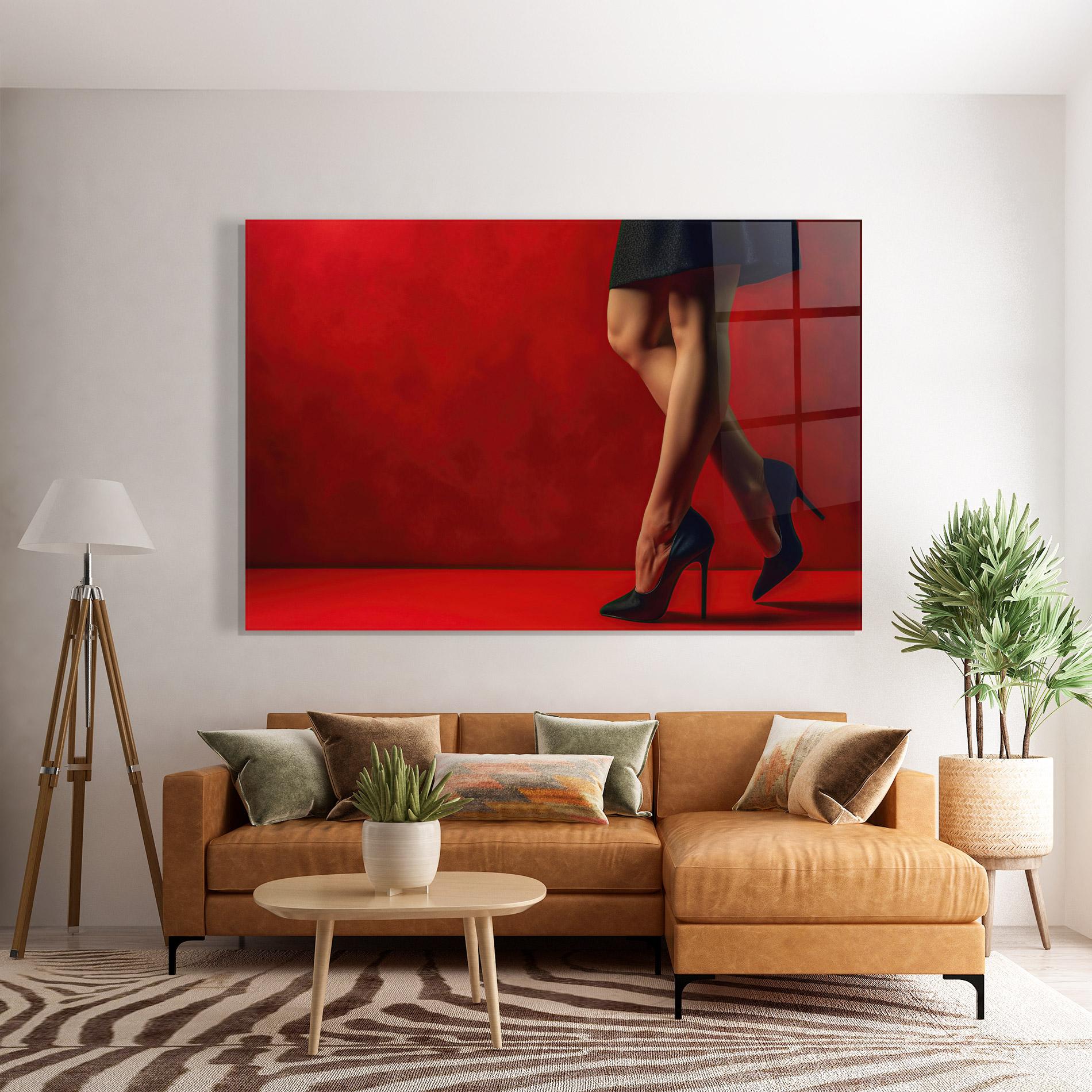 Tablou Sticla Female Legs Heels mockup 7