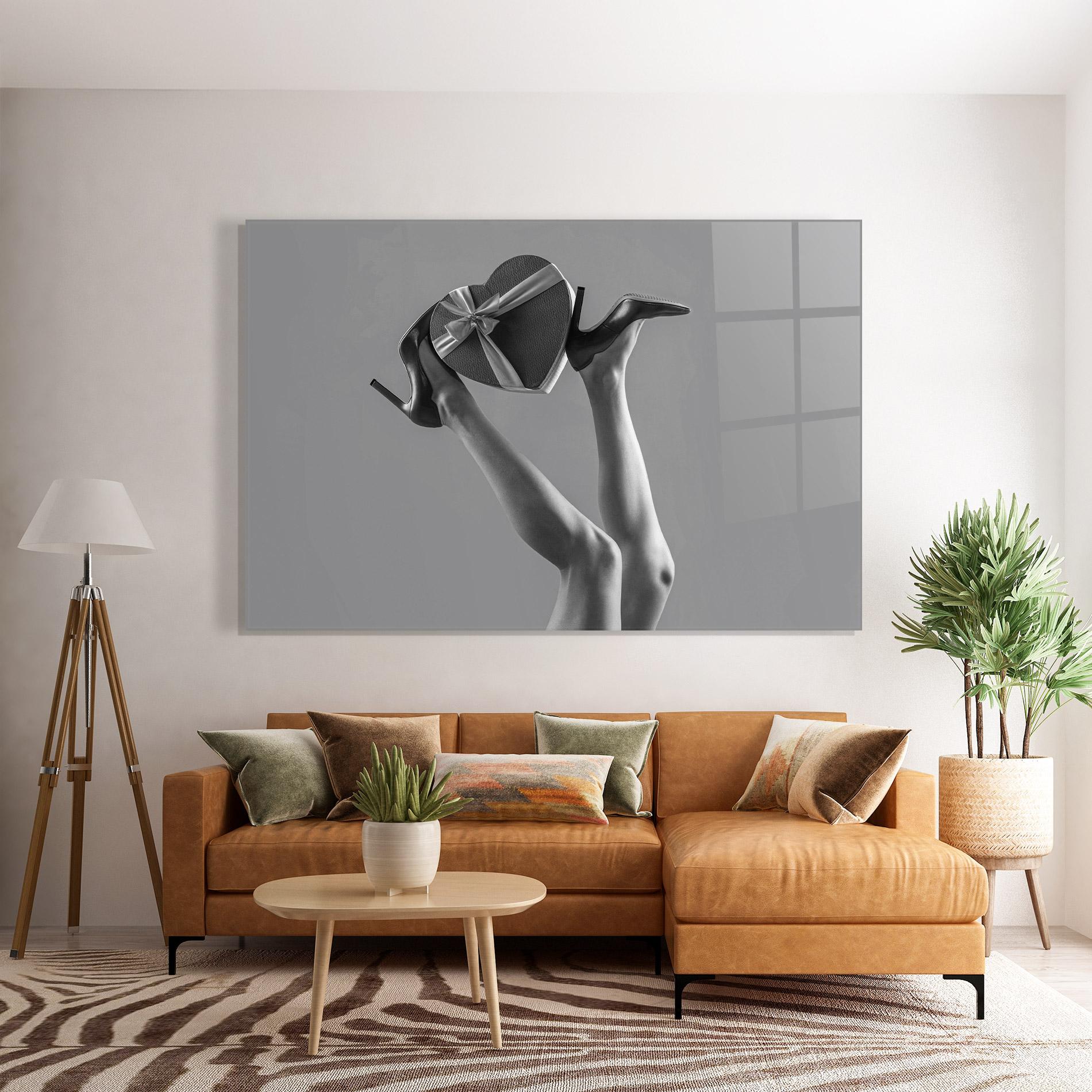 Tablou Sticla Heart Shaped Gift mockup 7