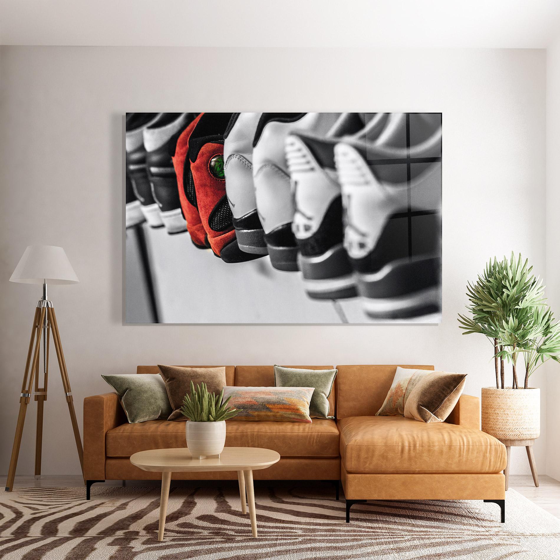 Tablou Sticla Shoes Mix mockup 7