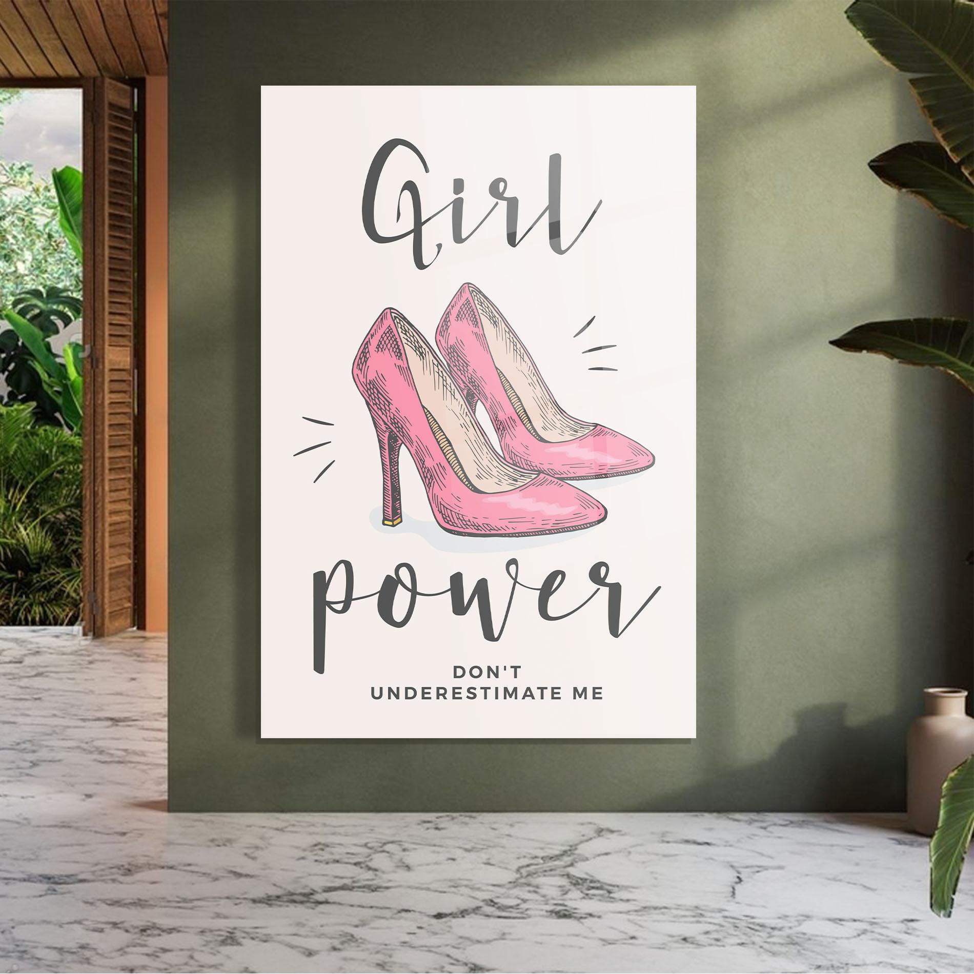 Tablou Sticla Girl Power mockup 7