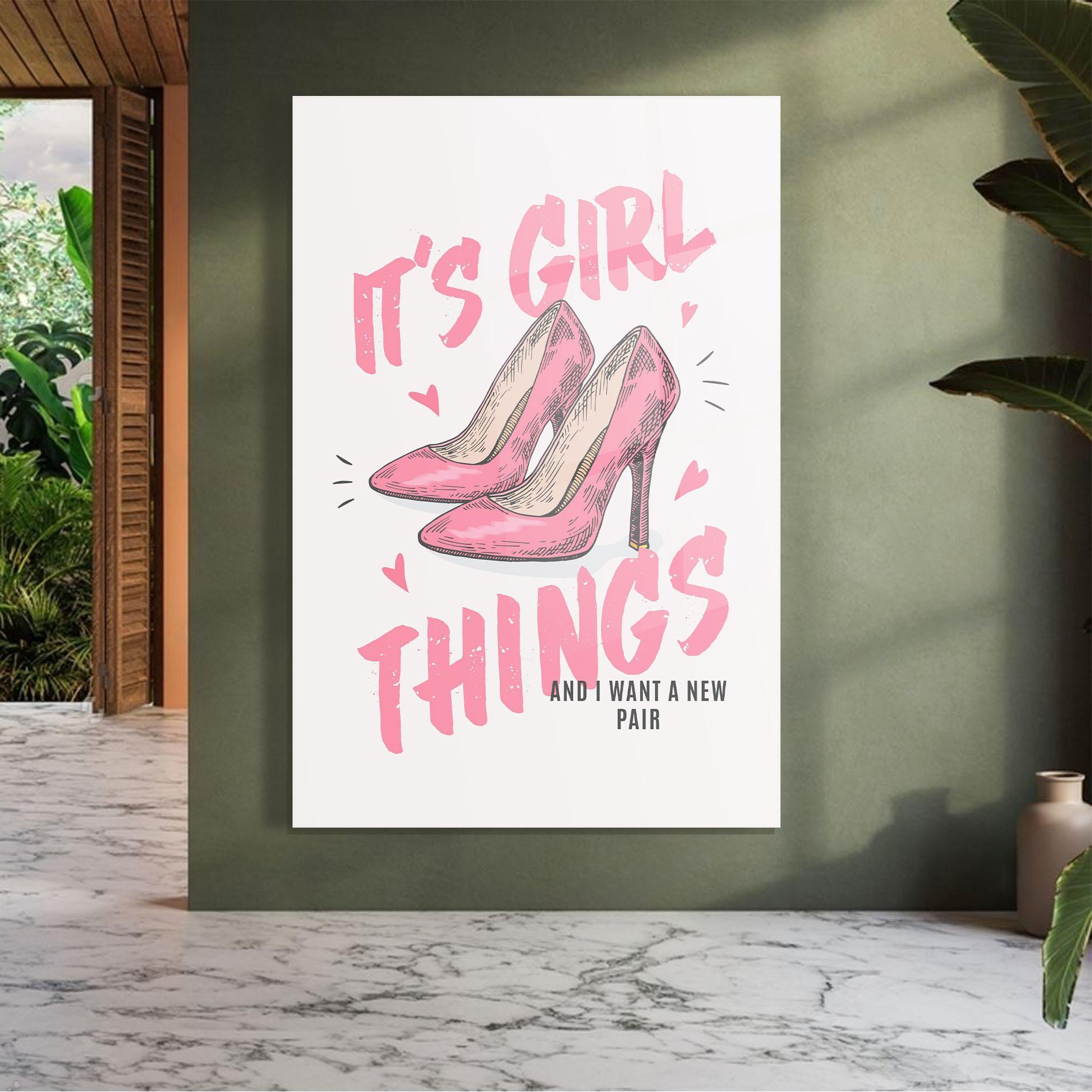 Tablou Sticla Girl Things mockup 7