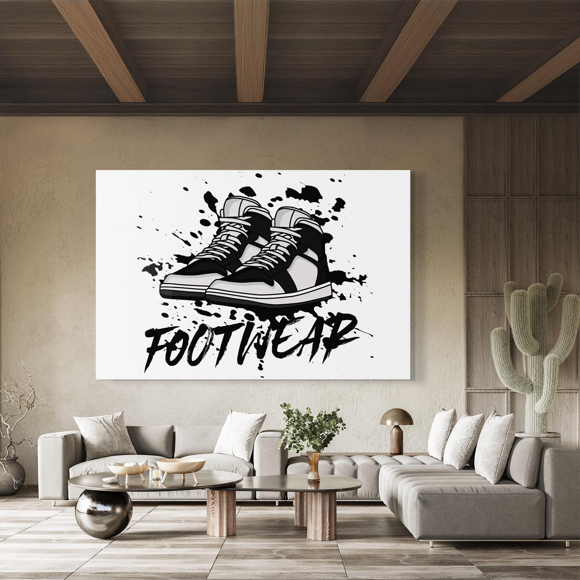 Tablou Sticla Black Footwear mockup 8