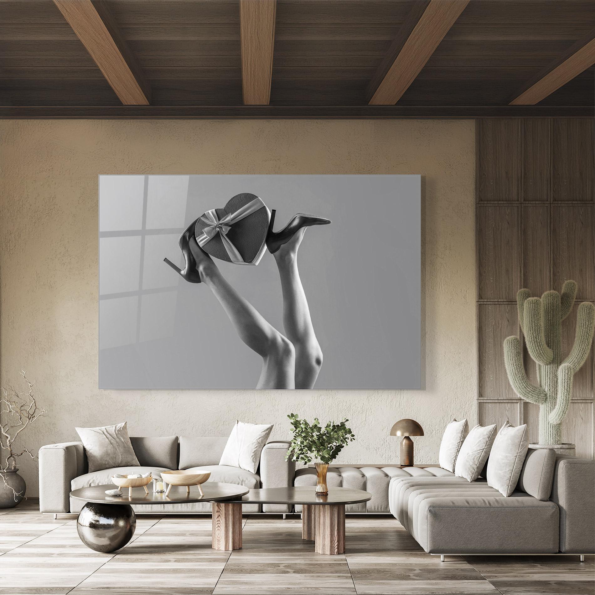 Tablou Sticla Heart Shaped Gift mockup 8