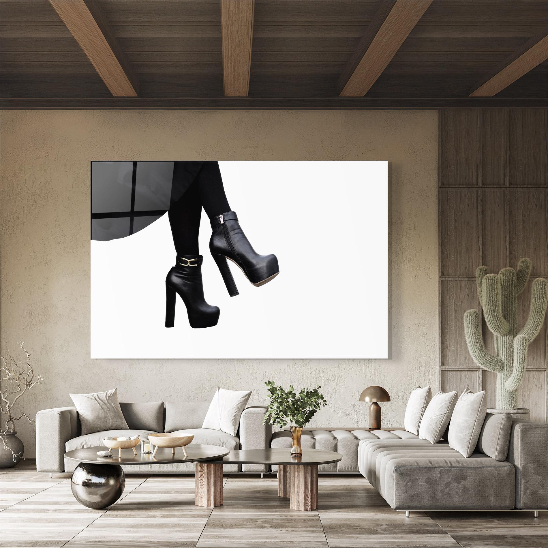 Tablou Sticla High Heeled Boots mockup 8