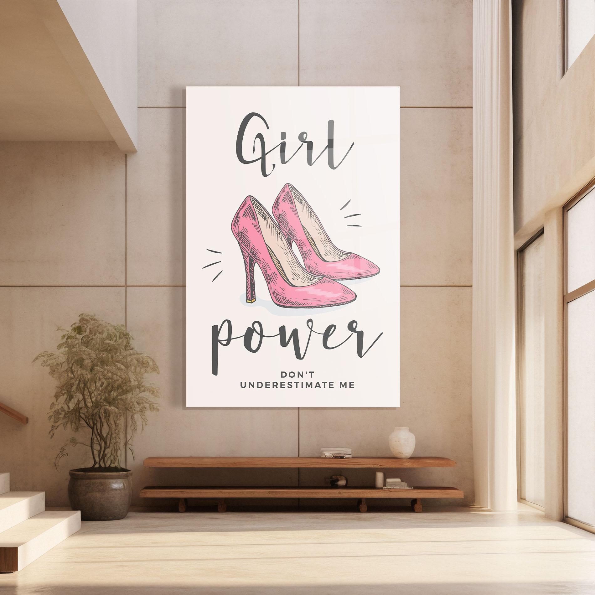 Tablou Sticla Girl Power mockup 8