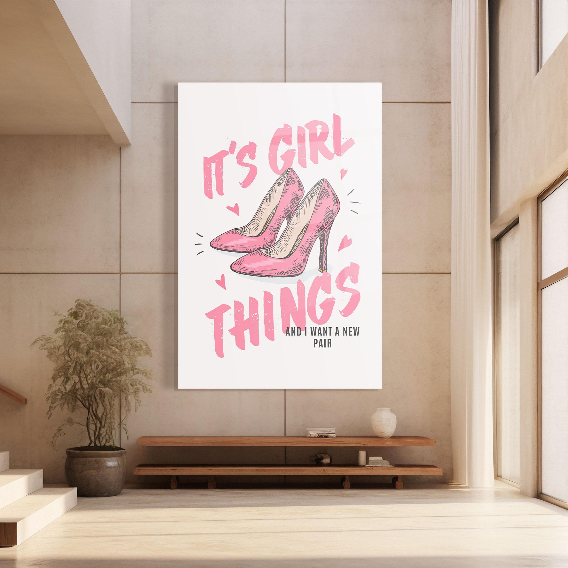 Tablou Sticla Girl Things mockup 8