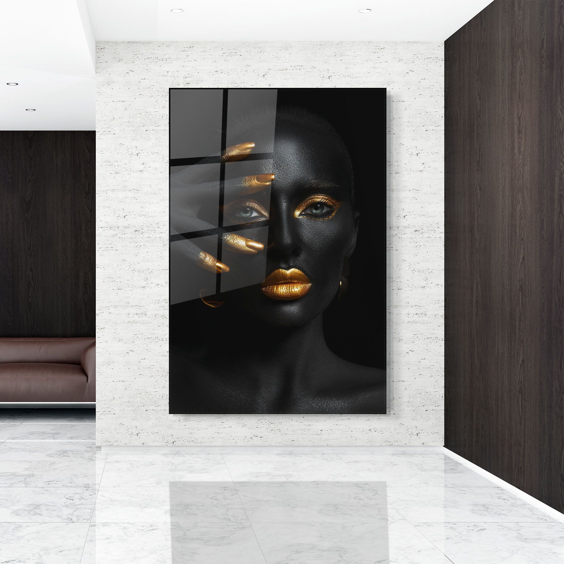 Gold Makeup Nails mockup 9