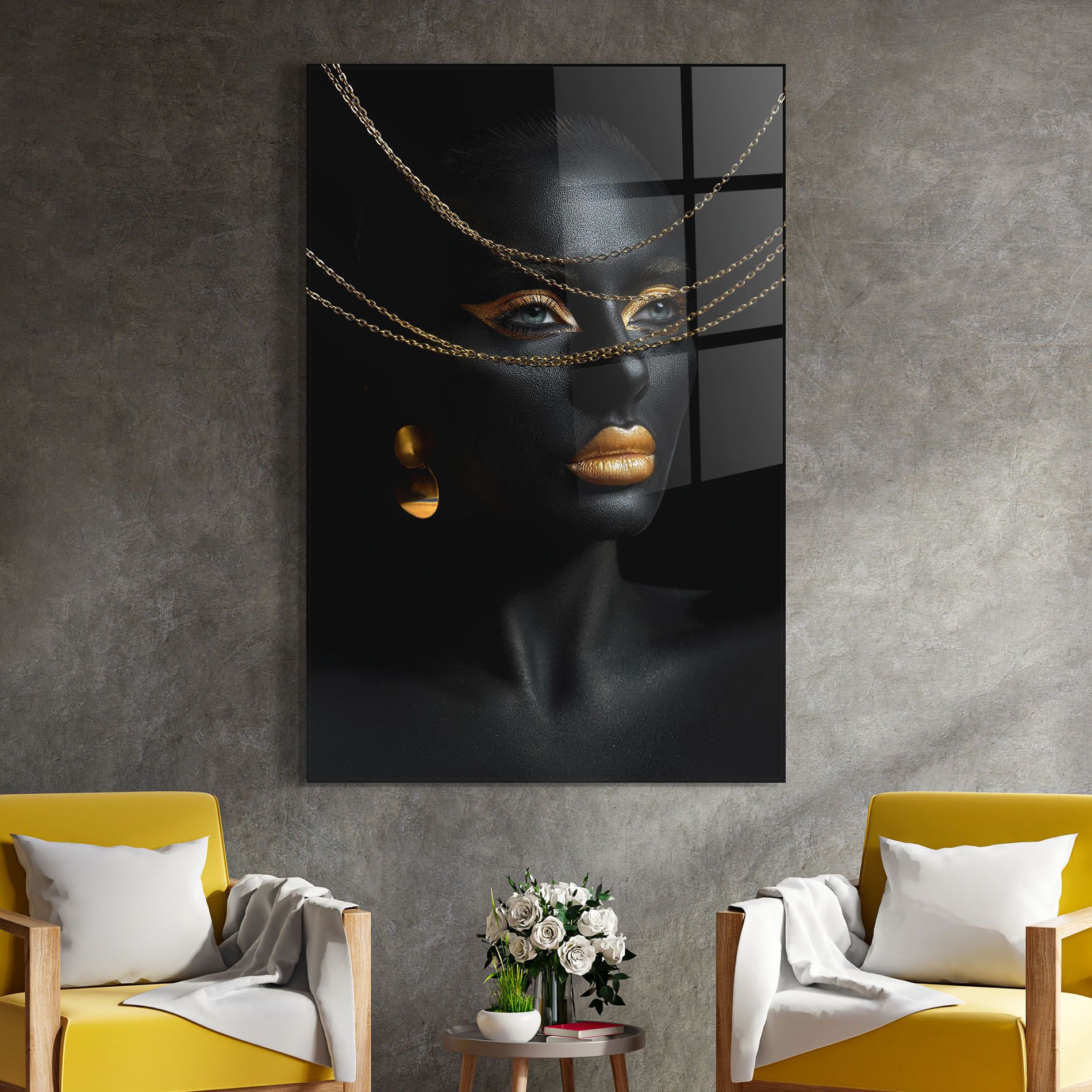 Gold Chain Woman mockup 4