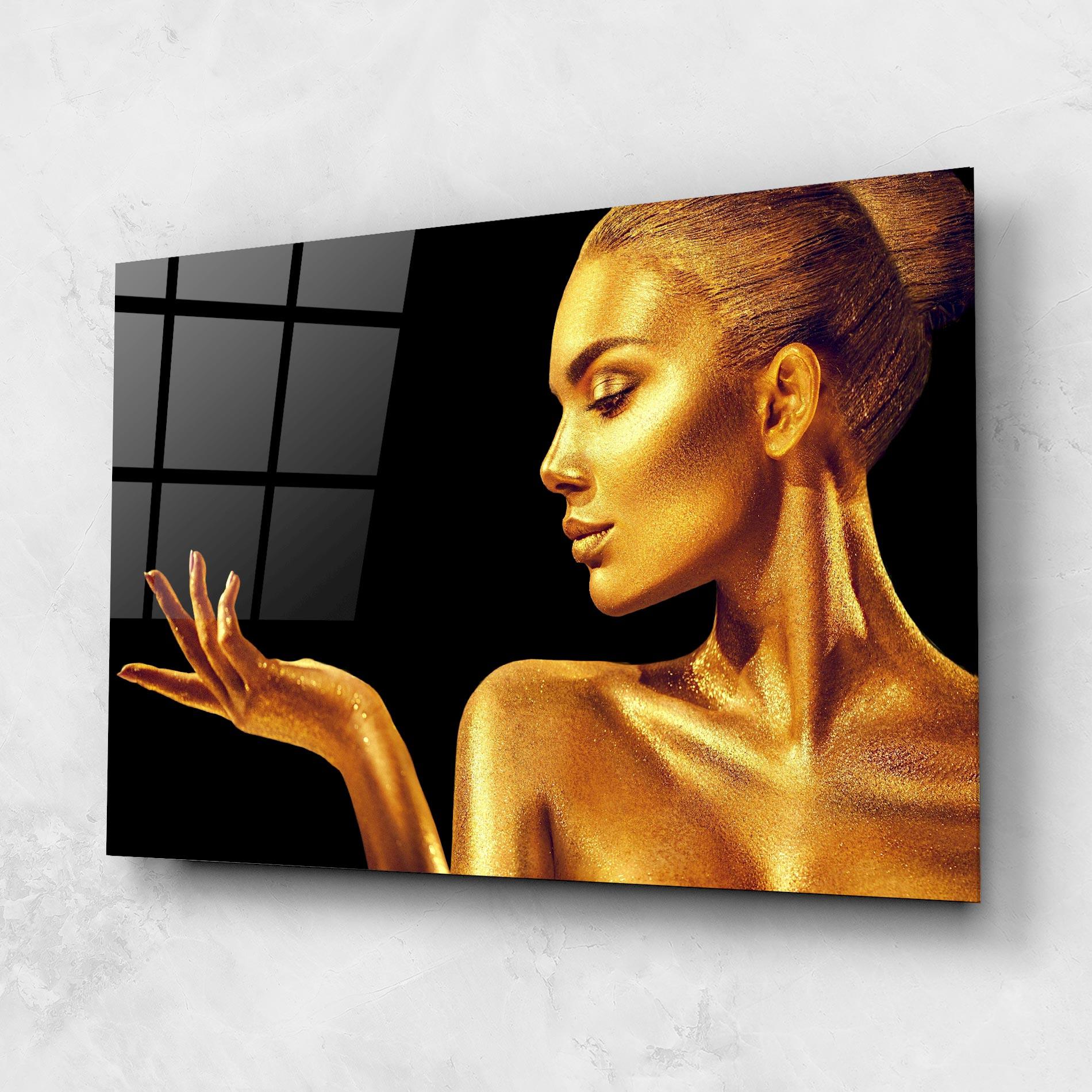 Tablou Sticla Golden Glamour mockup 1
