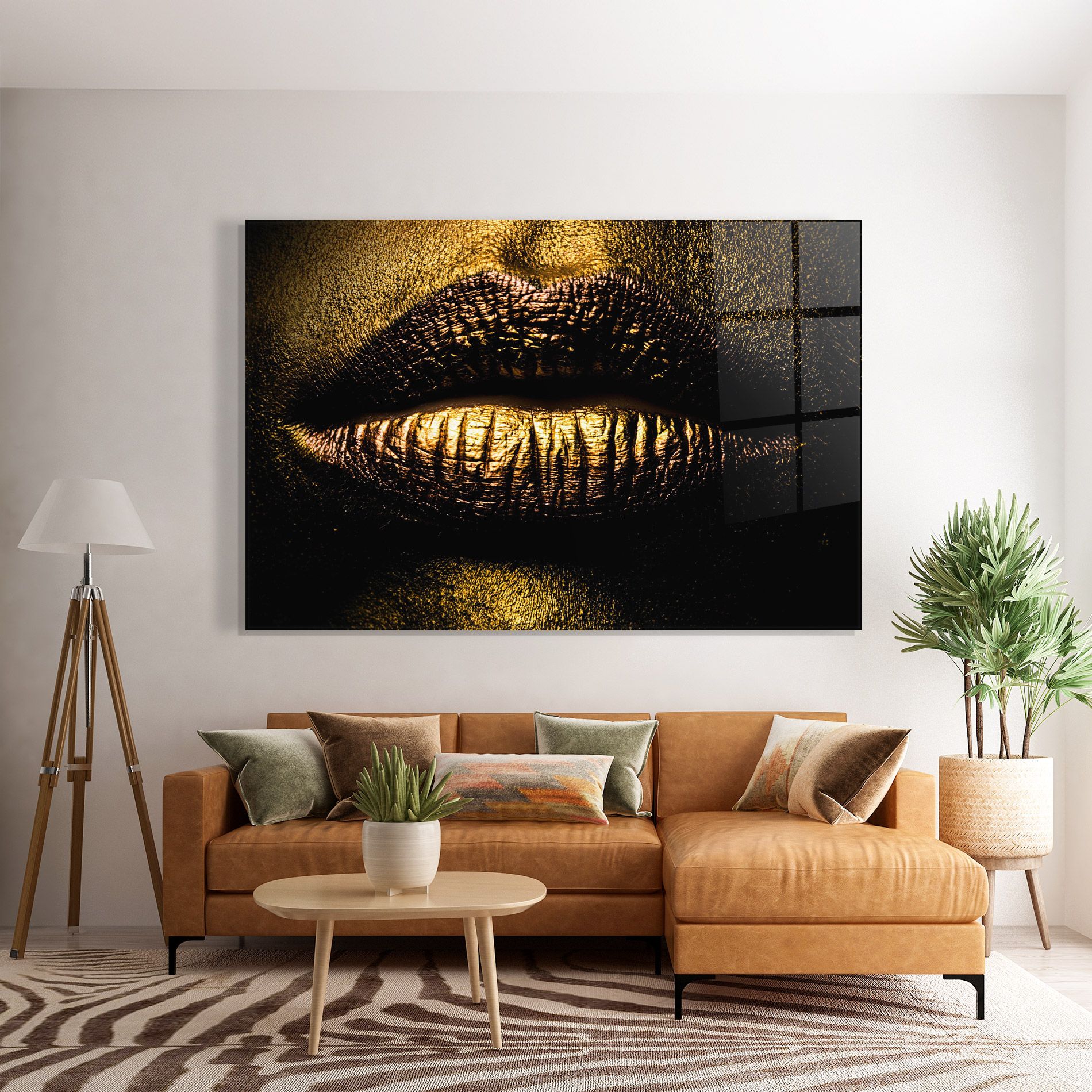 Gold Metal Lips mockup 7